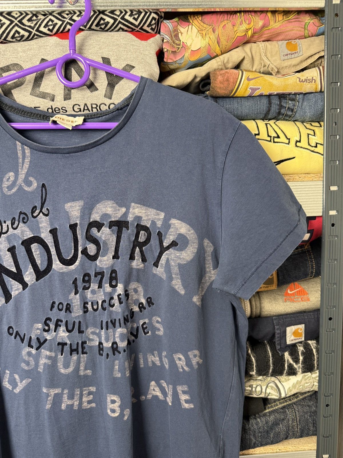 Diesel Vintage Diesel Big Over Logo Crazy Y2K Hype Tee Size US XXL / EU 58 / 5 - 4 Thumbnail