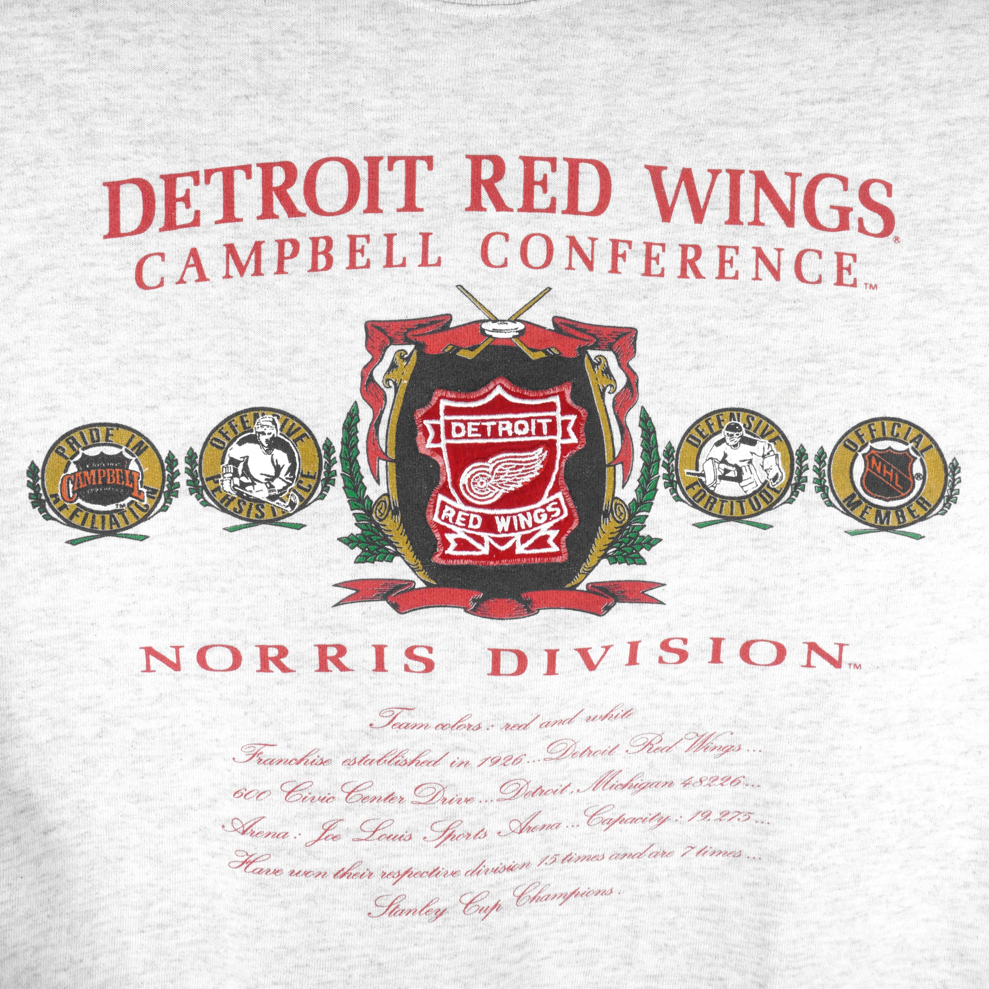 Nutmeg NHL - Detroit Red Wings Crew Neck Sweatshirt 1990s Size US L / EU 52-54 / 3 - 3 Thumbnail