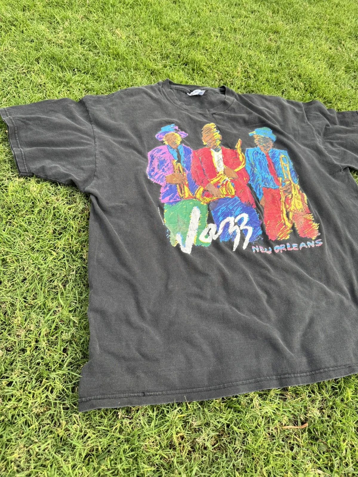 Vintage Vintage New Orleans Jazz Graphic Shirt 1997 Kelley Size US XXL / EU 58 / 5 - 4 Thumbnail