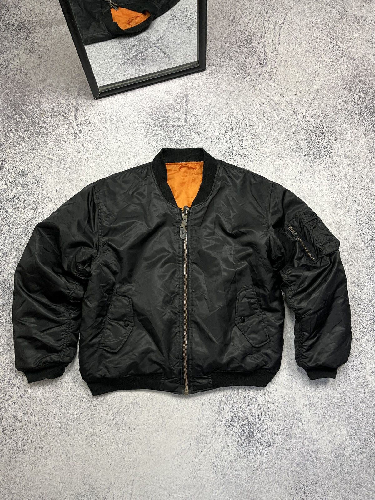 Vintage Vintage Y2k Flyer’s Man Intermediate MA-1 Bomber Jacket Rare Size US L / EU 52-54 / 3 - 1 Thumbnail