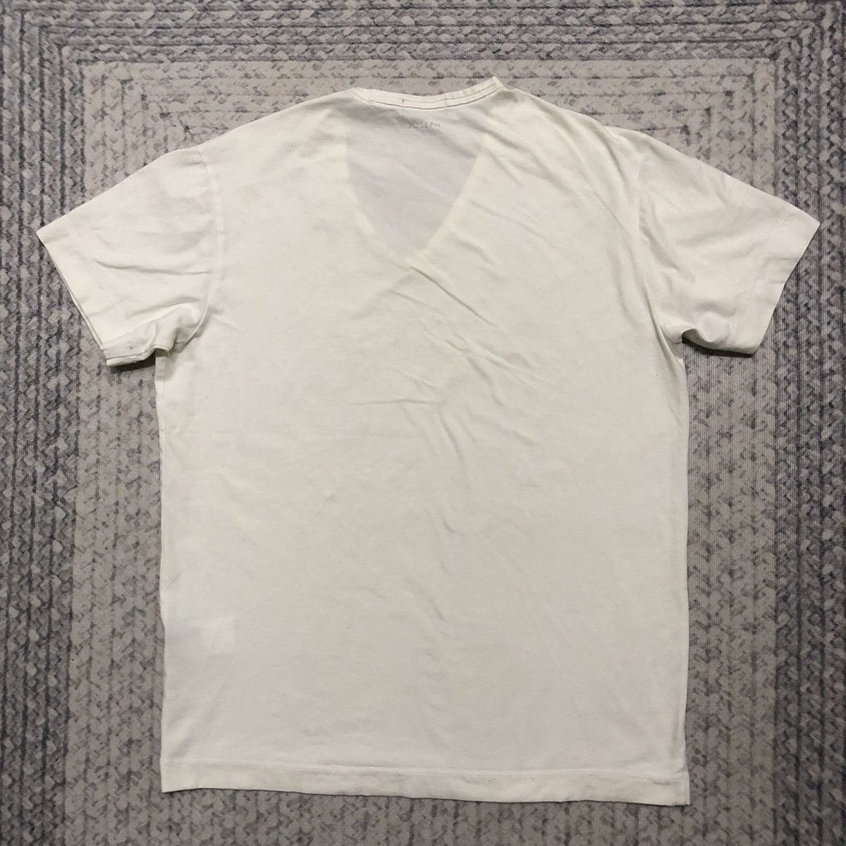 JOSEPH HOMME × Japanese Brand Rare Distressed Joseph Homme White V-Neck Tees Size US S / EU 44-46 / 1 - 9 Thumbnail