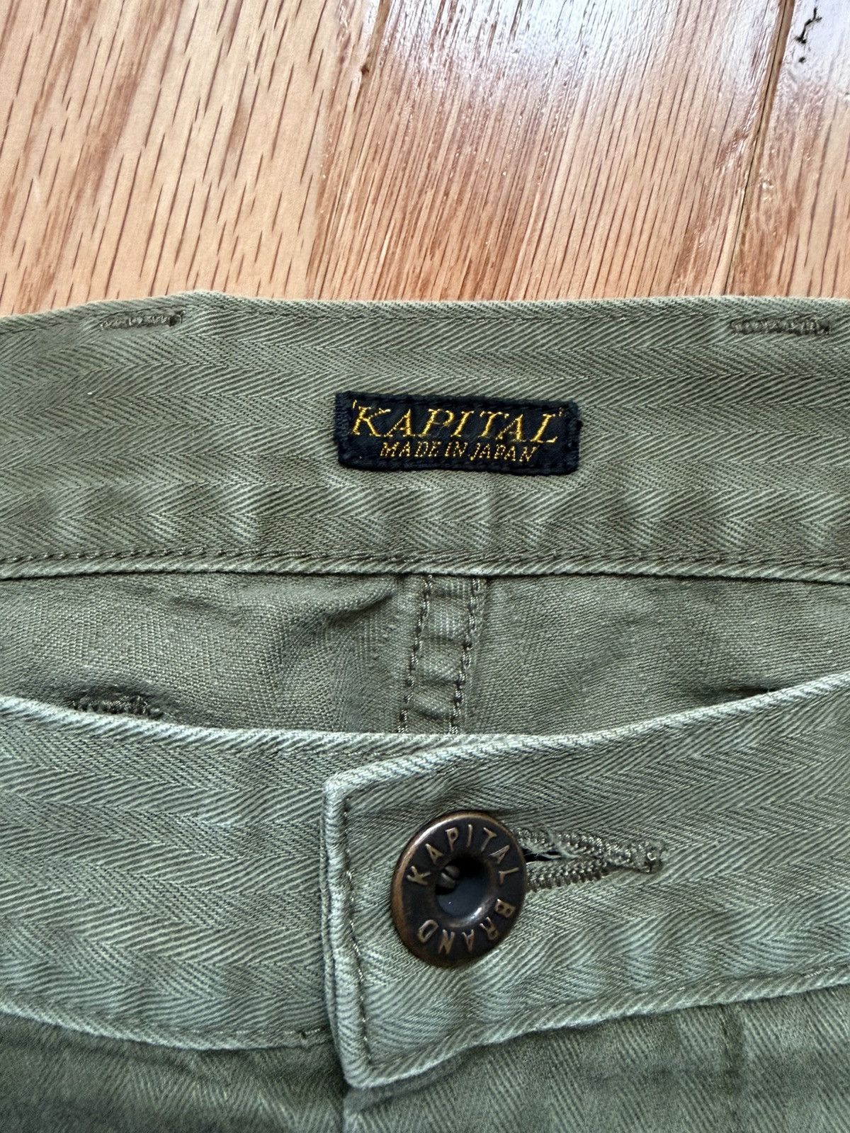 Kapital Kapital Fatigue Wide Leg Pleated Trousers (size 3/L) Size US 32 / EU 48 - 2 Thumbnail
