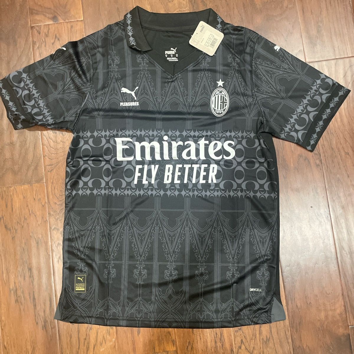 Pleasures × Puma AC MILAN X PLEASURES 23/24 Fourth Jersey - Dark