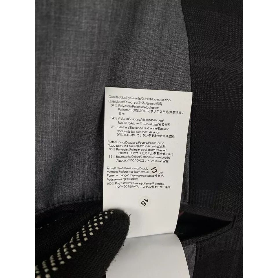 Hugo Boss Hugo Boss Men's Gray Checked Blazer Sportcoat Jacket Size 52 Size 52R - 13 Thumbnail