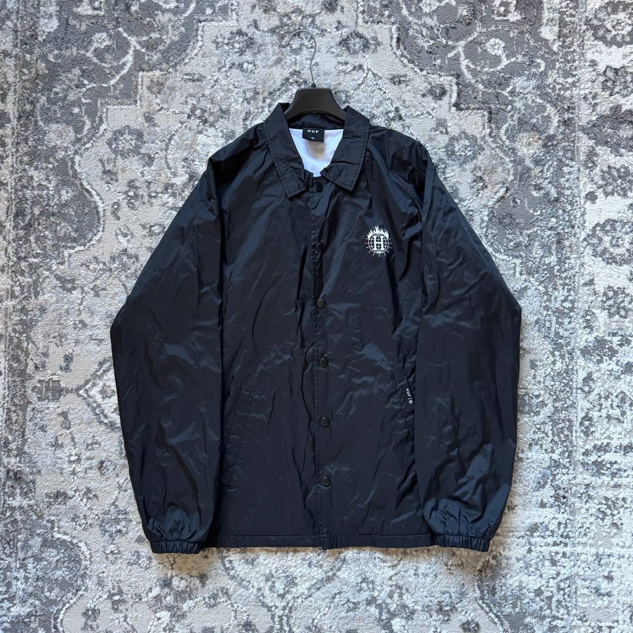 Huf × Thrasher Thrasher Huf Black Nylon Skate Coach Jacket Size US M / EU 48-50 / 2 - 3 Thumbnail