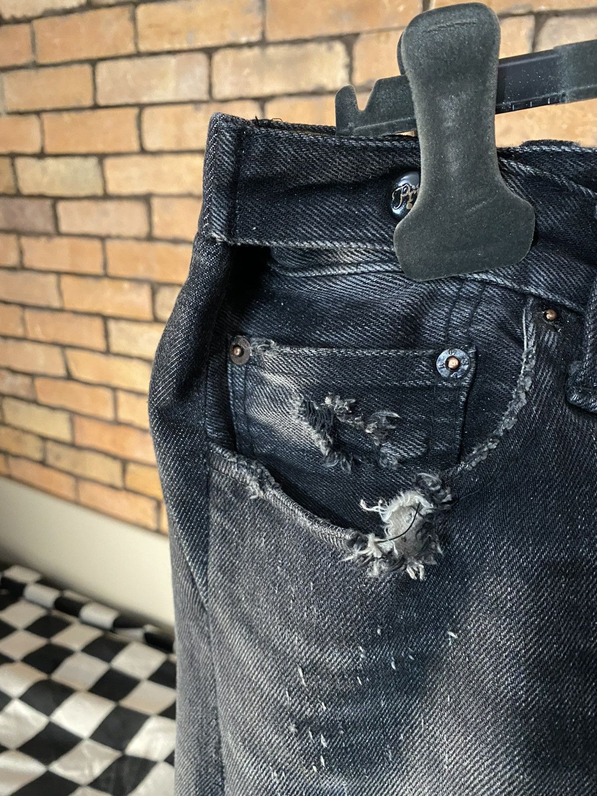 Prps $476 OG PRPS JAPAN BLACK GREY WASH JEANS DENIM RELAX FIT Size US 36 / EU 52 - 7 Thumbnail