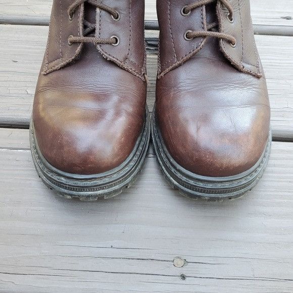 American Eagle Outfitters × Vintage Vintage 90s y2k Bratz Brown Leather Lace-up Chunky Lug Platf Size US 8 / IT 38 - 6 Thumbnail