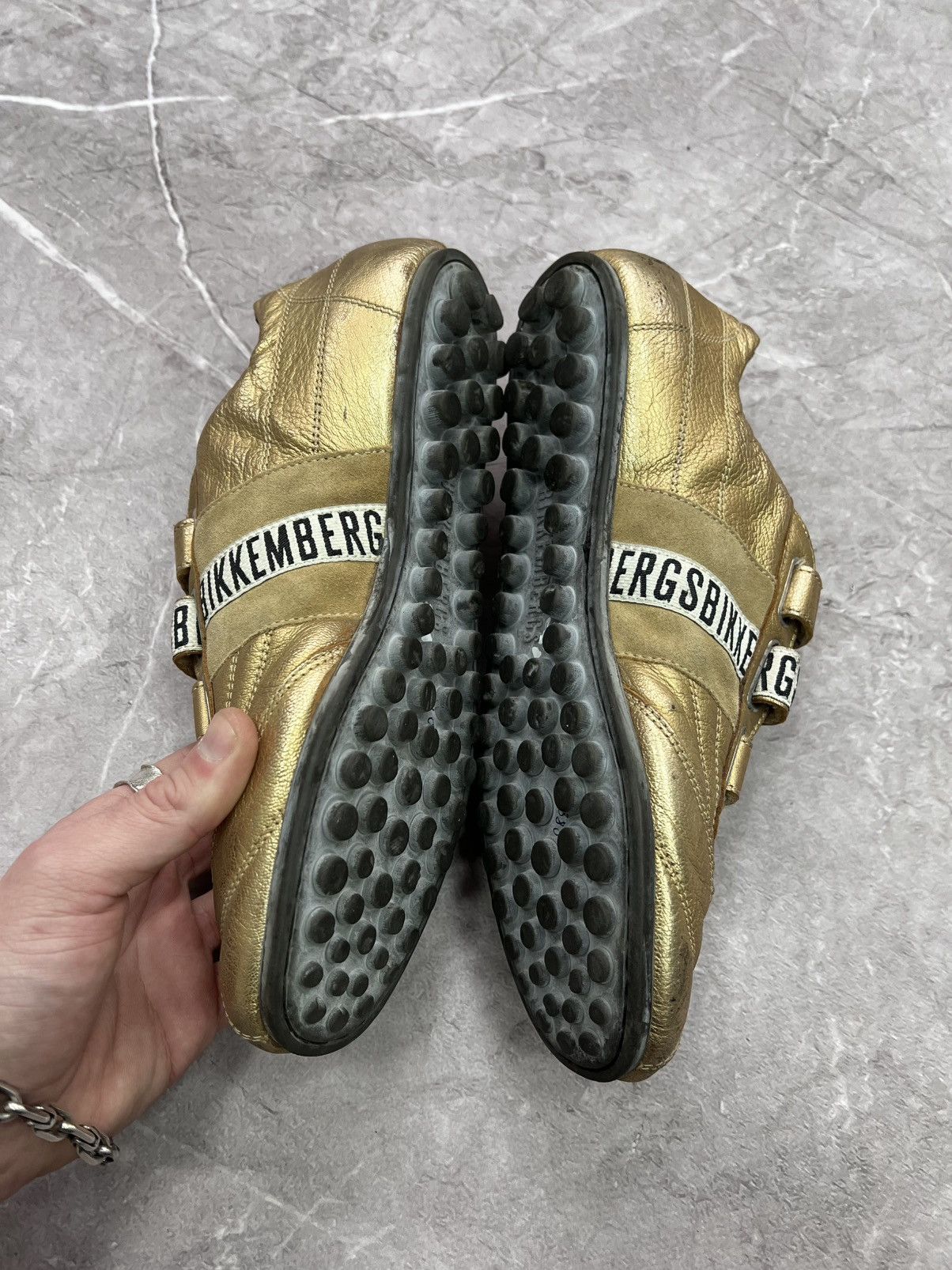 Dirk Bikkembergs VINTAGE GOLD LEATHER TRANING BIKKBERGS AVANT GARDE SHOES Size US 7.5 / EU 40-41 - 4 Thumbnail