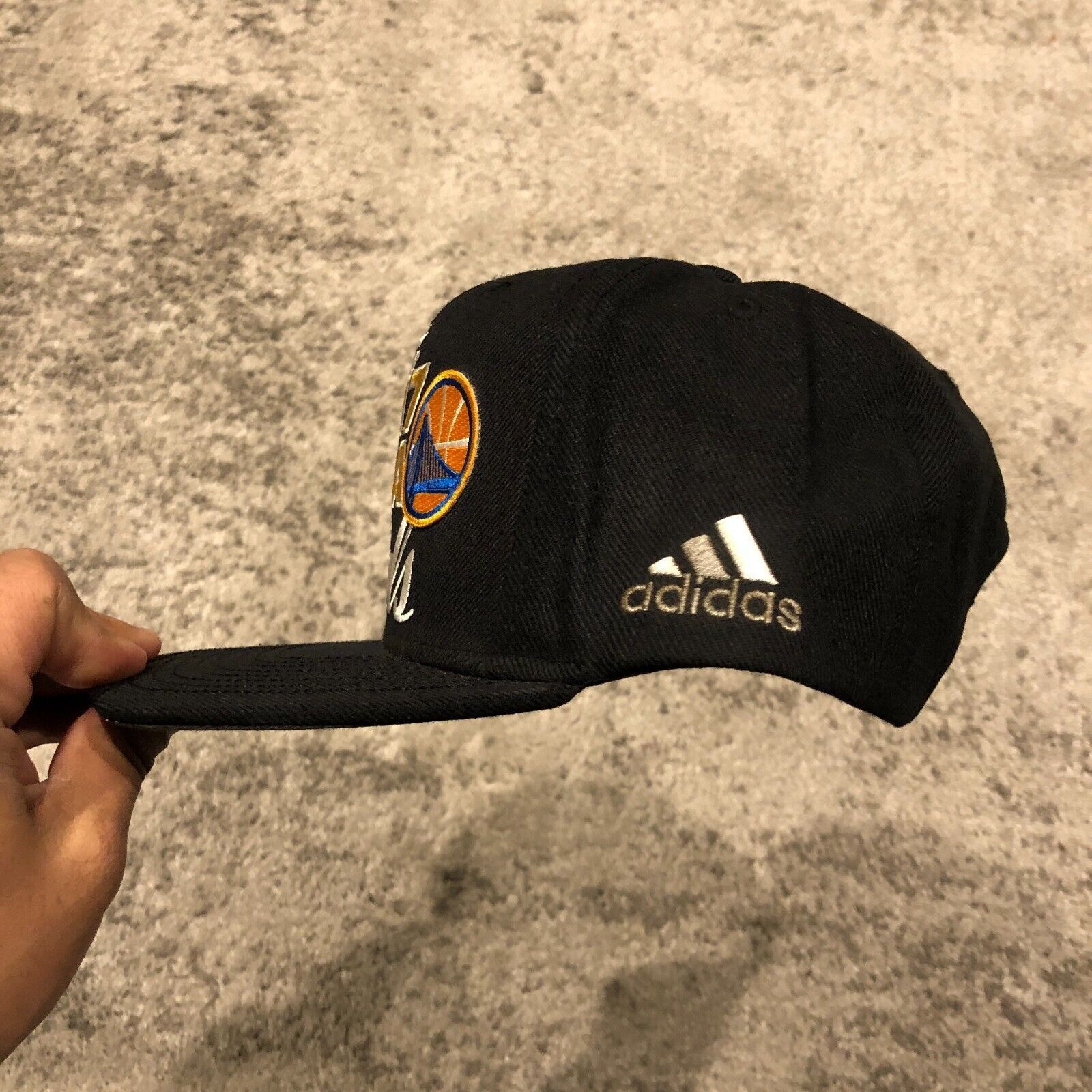 Adidas 2017 Adidas Golden State Warriors NBA Finals Black Snapback Size ONE SIZE - 3 Thumbnail