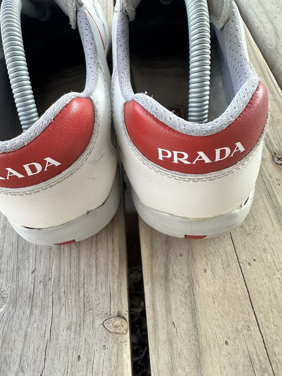 Prada Vintage Prada Cup White Leather Sneakers Size 9 Size US 11 / EU 44 - 4 Thumbnail