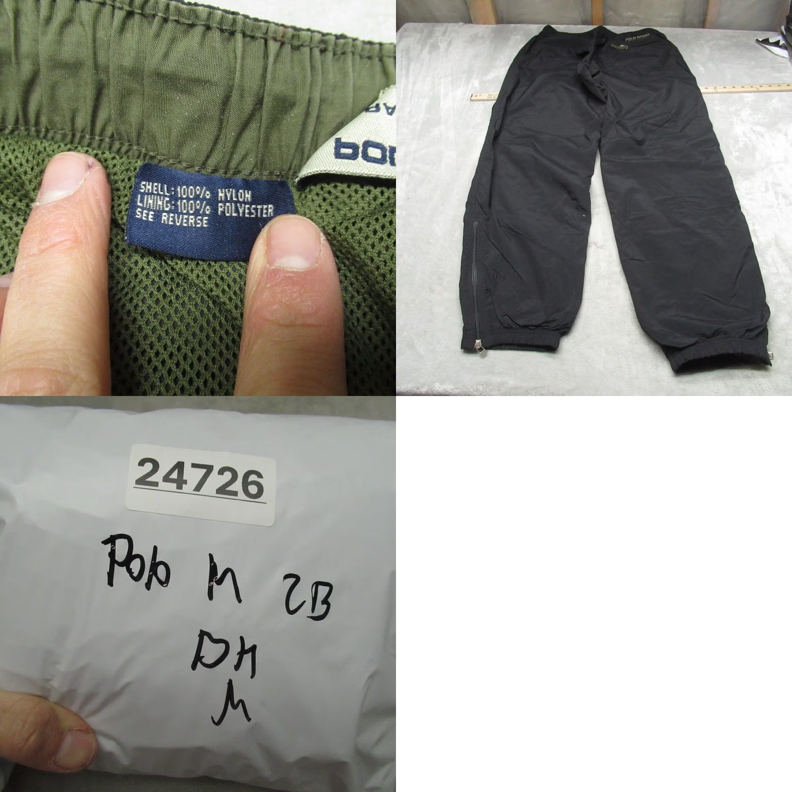 Polo Ralph Lauren Polo Sports Pants Mens XL Black Elastic Waist Lightweight Streetwear Rain 32x32 Size US XL / EU 56 / 4 - 9 Thumbnail