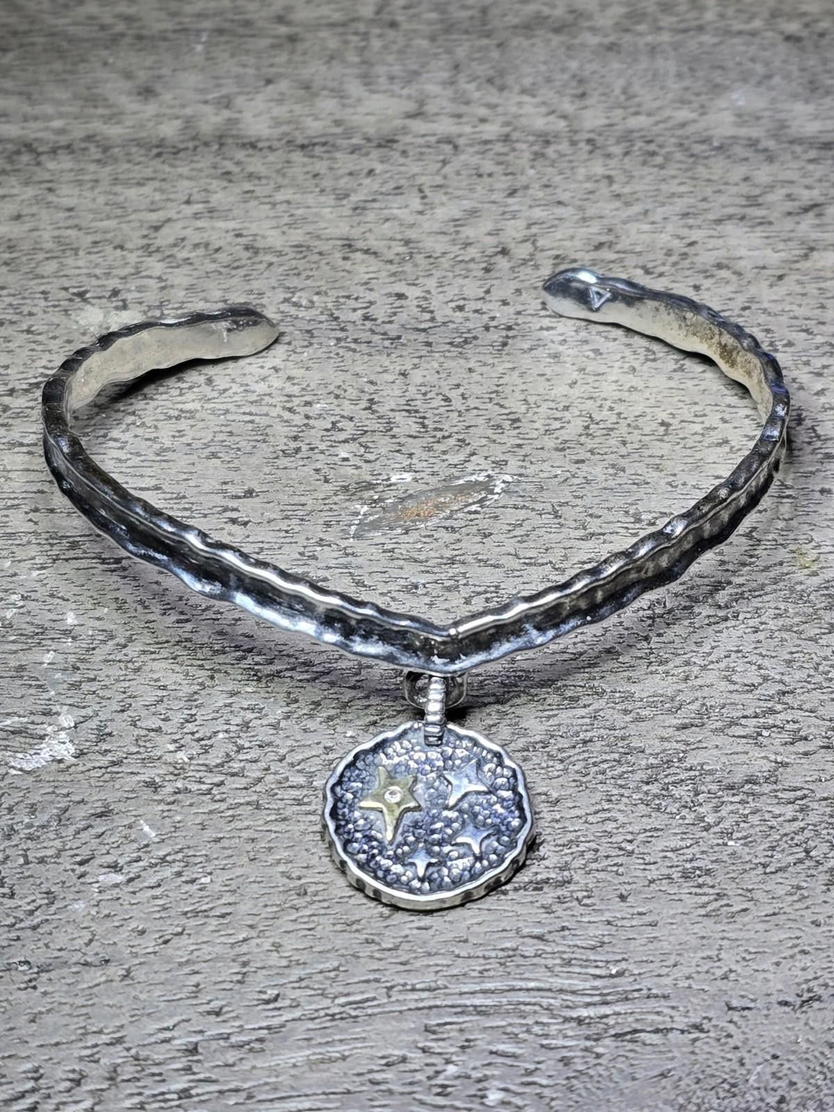 Other Pollack Sterling Brass & Diamond Believe Cuff Bracelet Size ONE SIZE - 1 Thumbnail