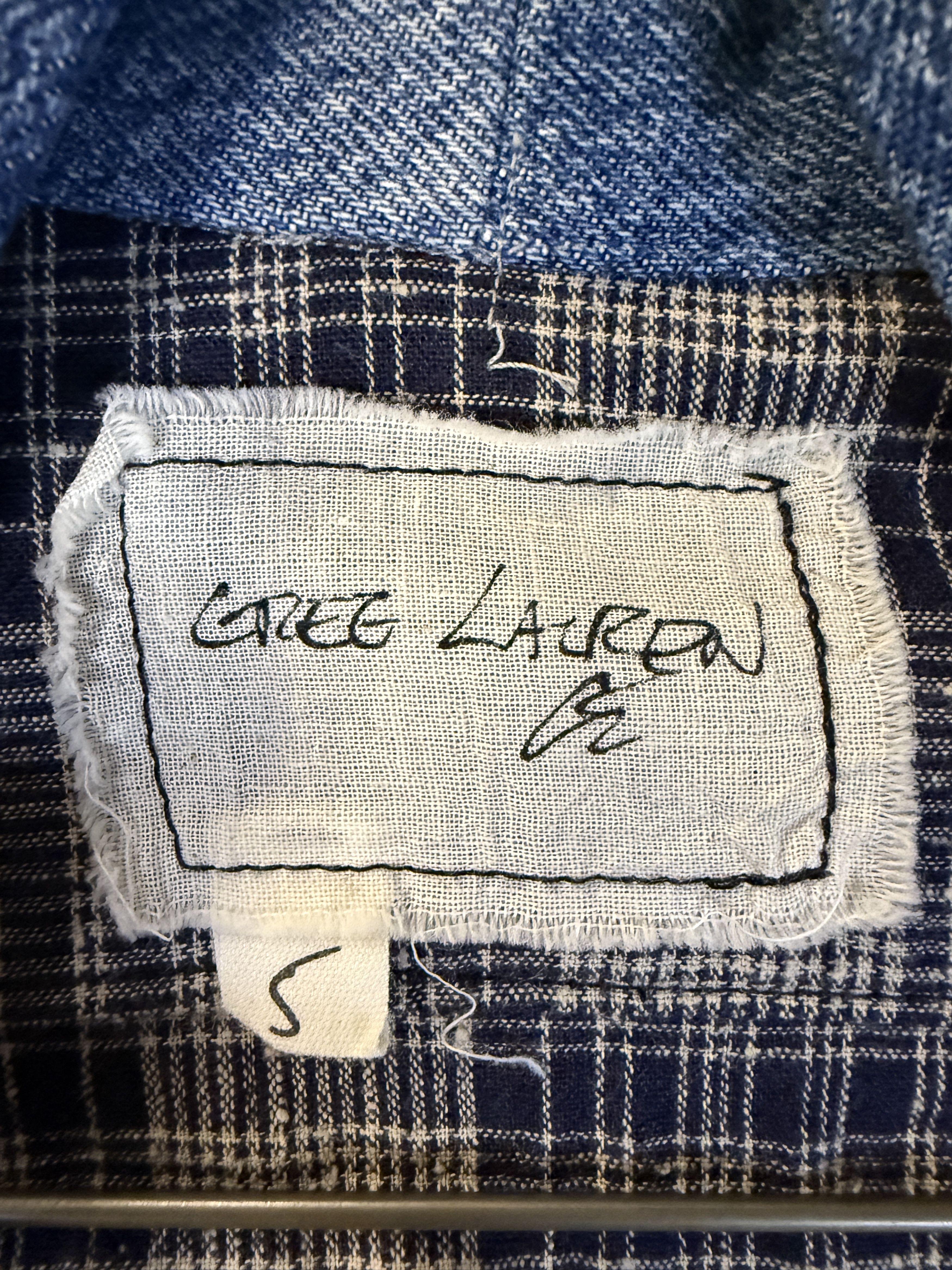 Greg Lauren $1600 Greg Lauren Plaid Denim-Trim Long GL1 kimono robe Size US XXL / EU 58 / 5 - 8 Thumbnail