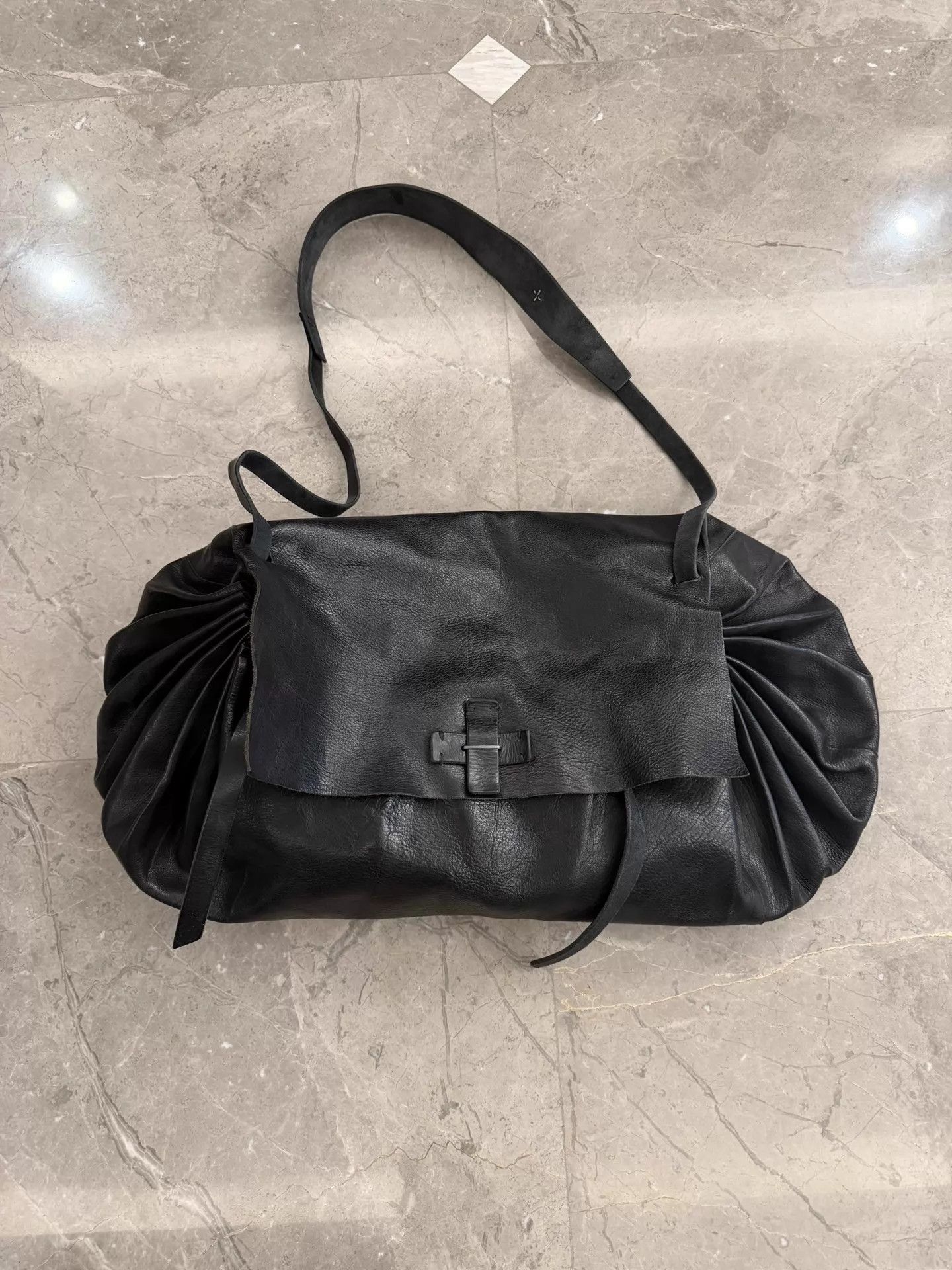 Ma+ M.A.+ Calfskin Large Pleated Shell Shoulder Bag Size ONE SIZE - 1 Thumbnail