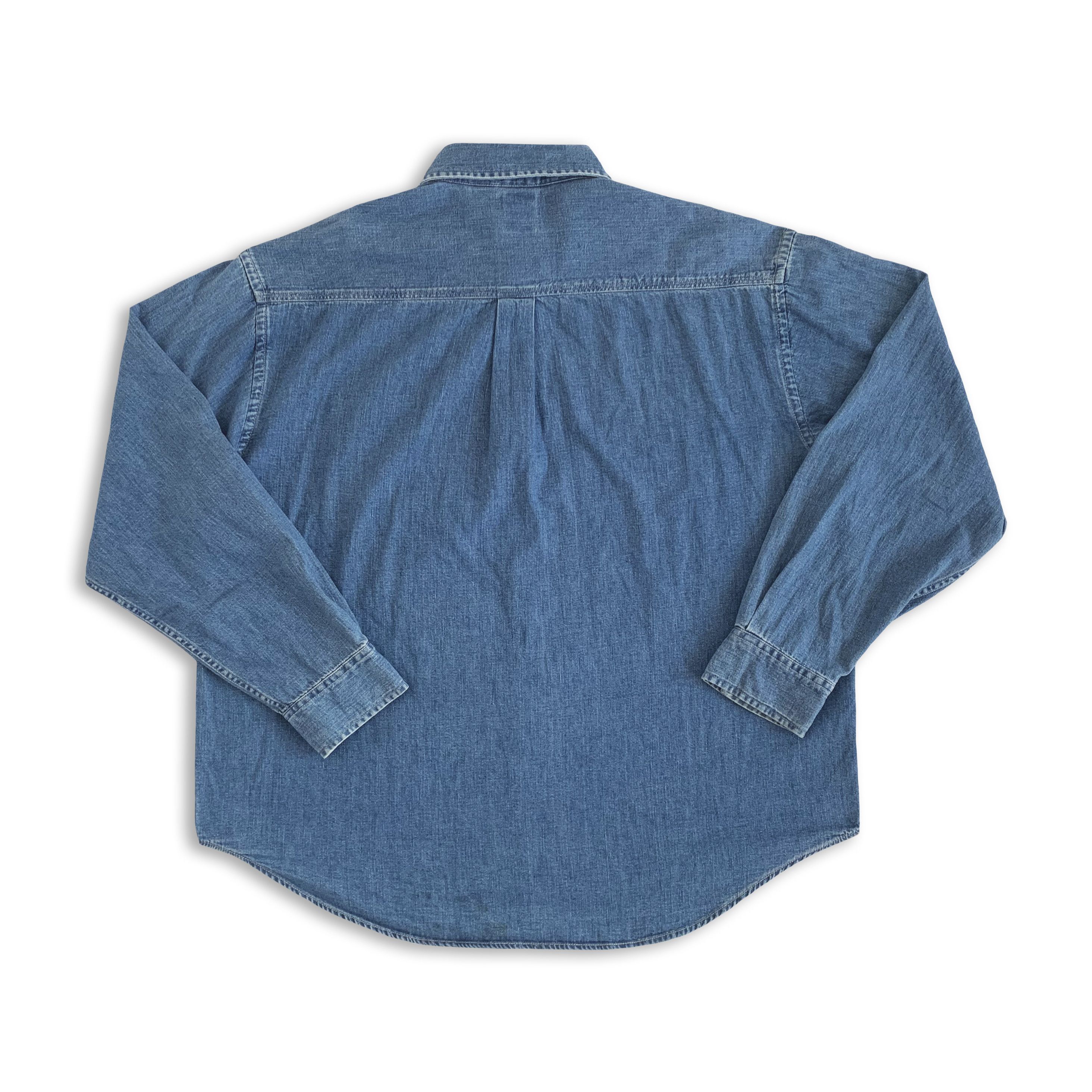 DKNY Vintage 90s DKNY Button Up Shirt Denim Jeans Oversize Size US XXL / EU 58 / 5 - 3 Thumbnail