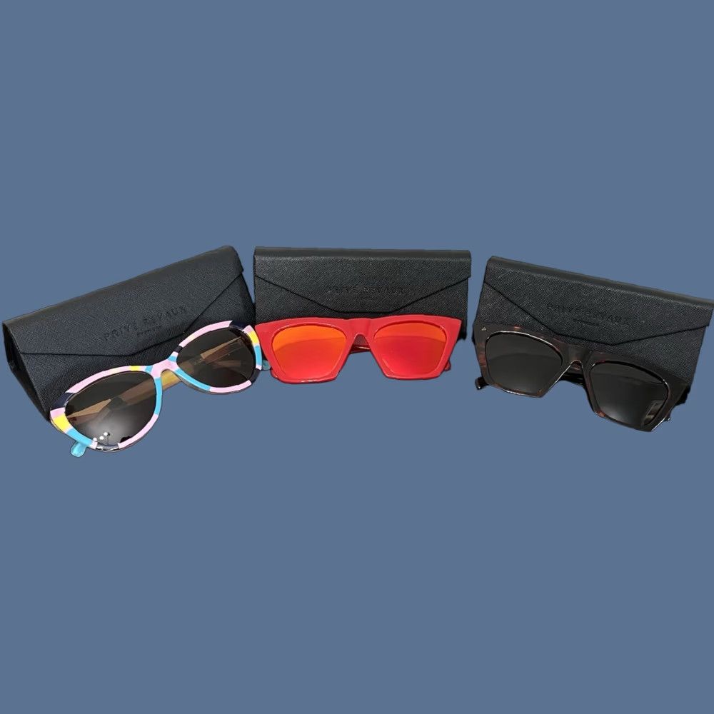 Vintage VINTAGE 3 Prive Revaux Polarized Sunglasses Cat Eye The Timeless Red Victoria & Limited Size ONE SIZE - 1 Thumbnail
