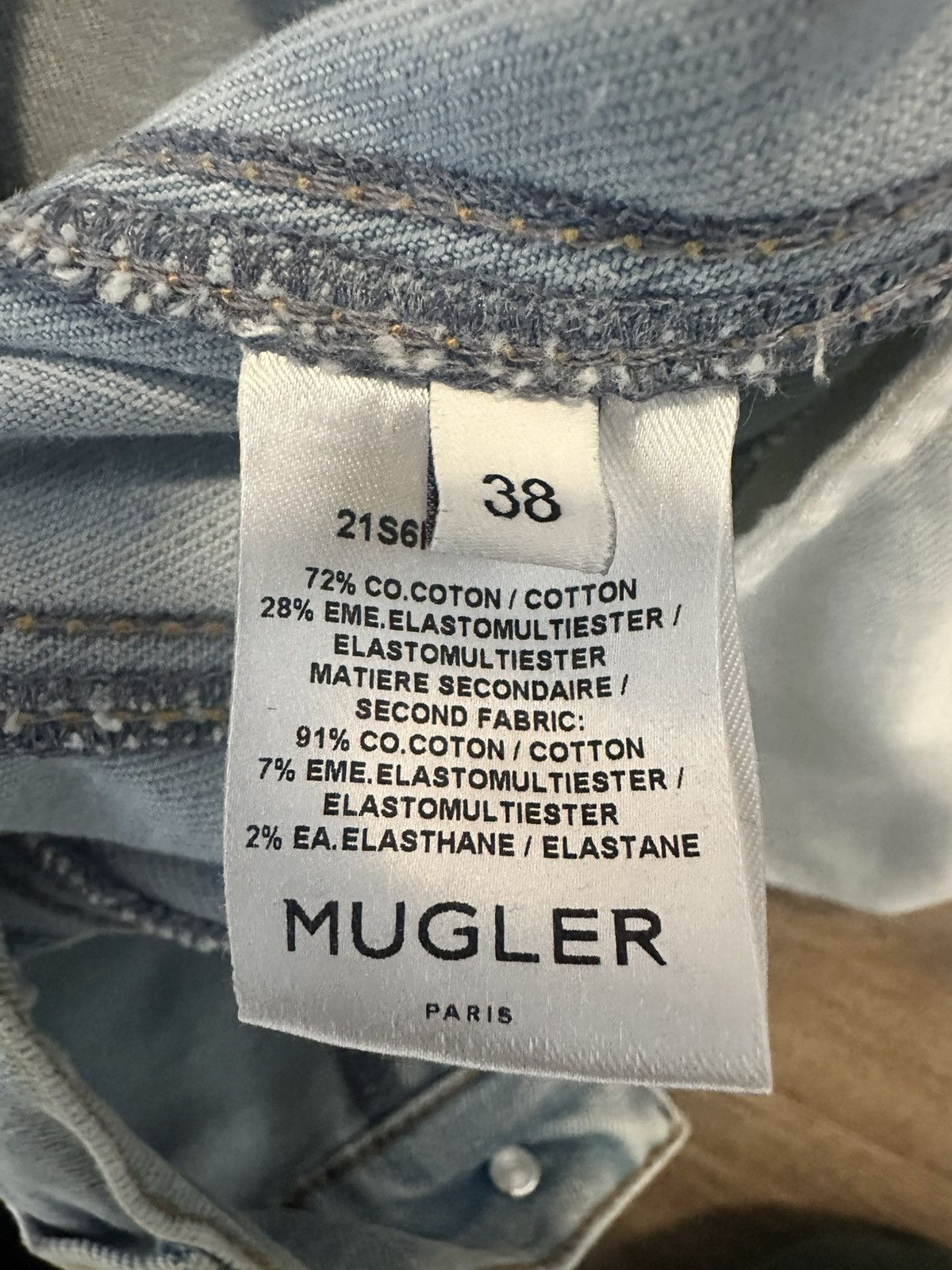 Mugler MUGLER TWO TONE SPIRAL SKINNY JEANS Size 27" / US 4 / IT 40 - 7 Thumbnail