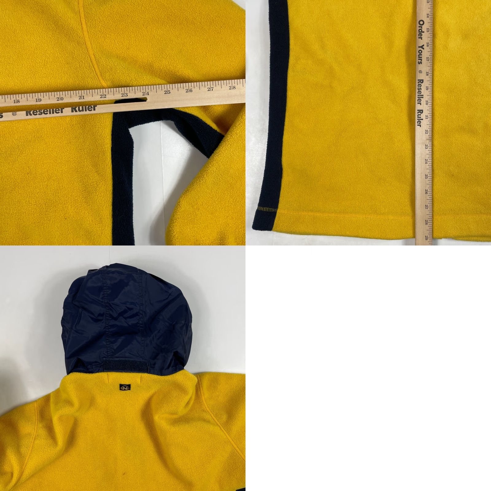 Nautica VINTAGE Nautica Jacket Mens M Yellow Competition Fleece Full Zip Hooded Jersey Style Regular Wind-Resistant Embroidered Logo USA Size US M / EU 48-50 / 2 - 9 Thumbnail