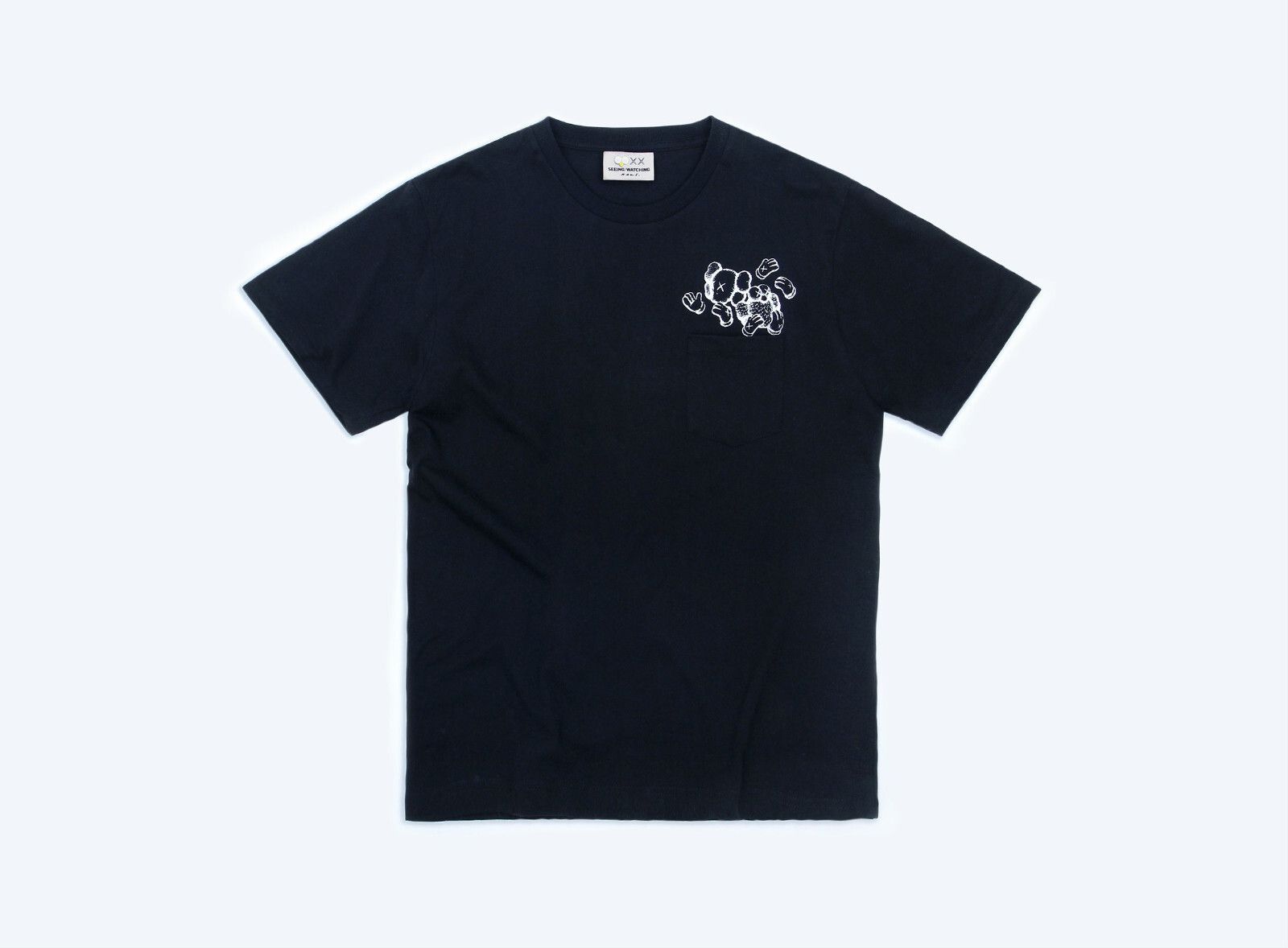 Kaws KAWS Seeing Watching Canned Black Pocket T-shirt Size Large Size US L / EU 52-54 / 3 - 3 Thumbnail
