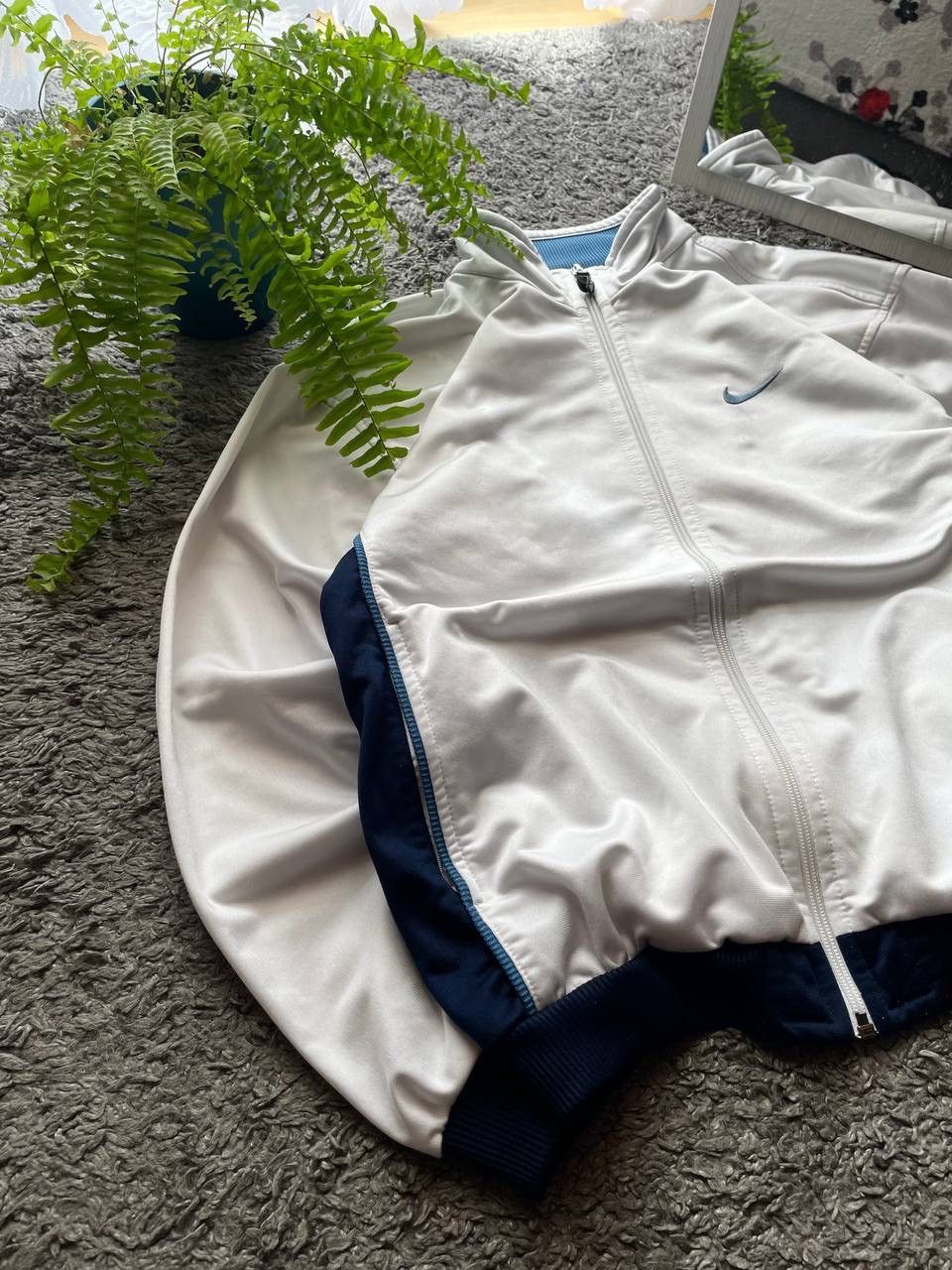 Nike × Vintage 90s Nike Vintage Zip-Hoodie Streetwear Swoosh Logo Rare Size US M / EU 48-50 / 2 - 14 Thumbnail