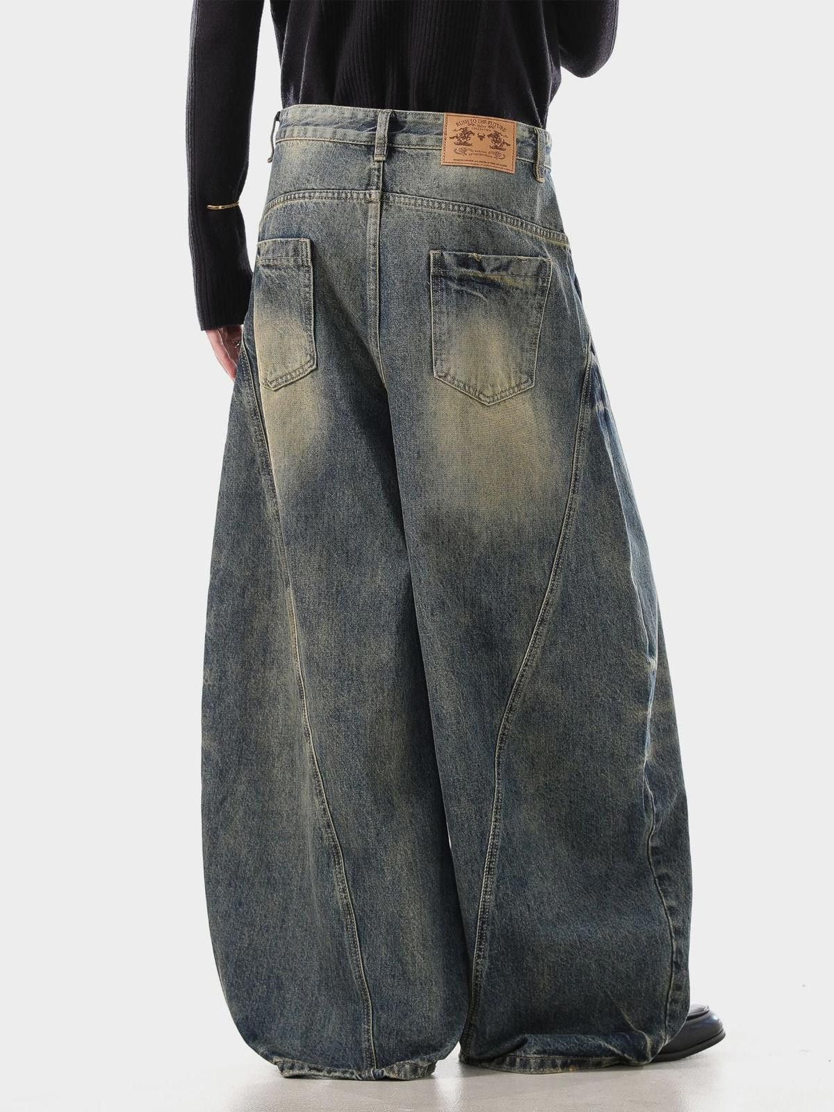 Vintage Wide Leg Denim Jeans, Baggy Loose Fit Jeans Size US 32 / EU 48 - 5 Thumbnail