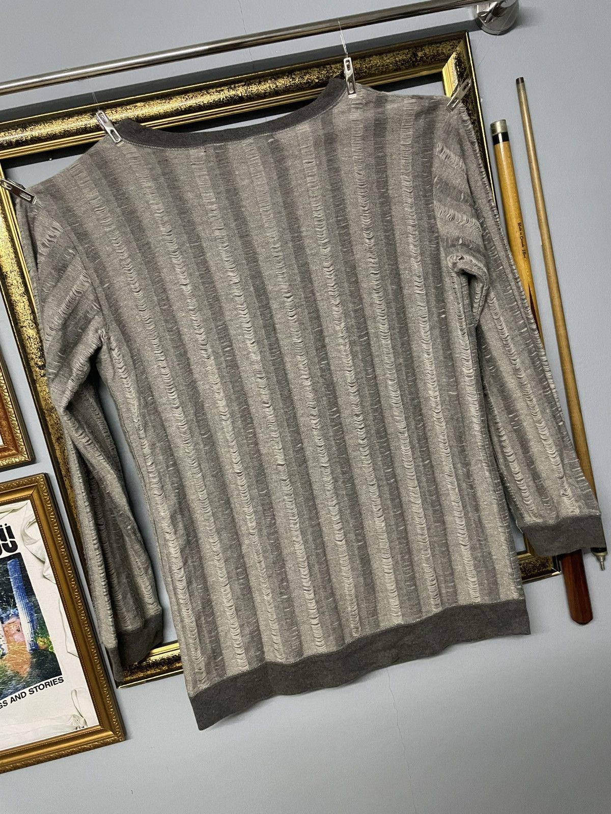 Schlussel Vintage Japan Designer Schlussel Distressed Grunge Cardigan Size US M / EU 48-50 / 2 - 9 Thumbnail