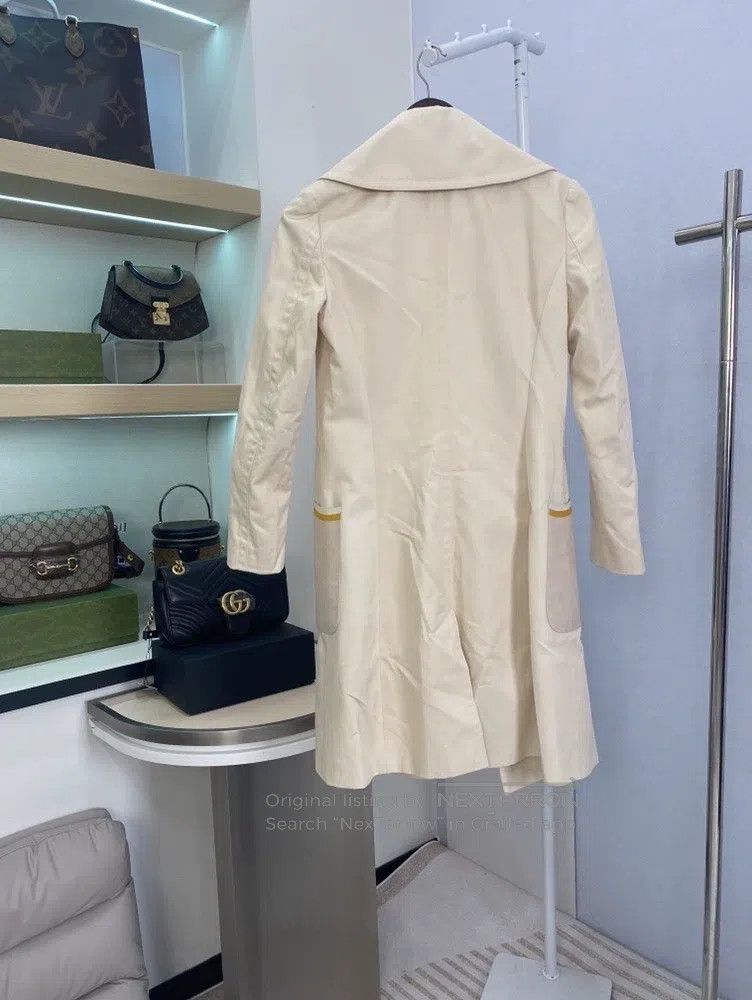 Fendi Fendi Long beige trench coat with leather-patched pockets Size XS / US 0-2 / IT 36-38 - 2 Thumbnail
