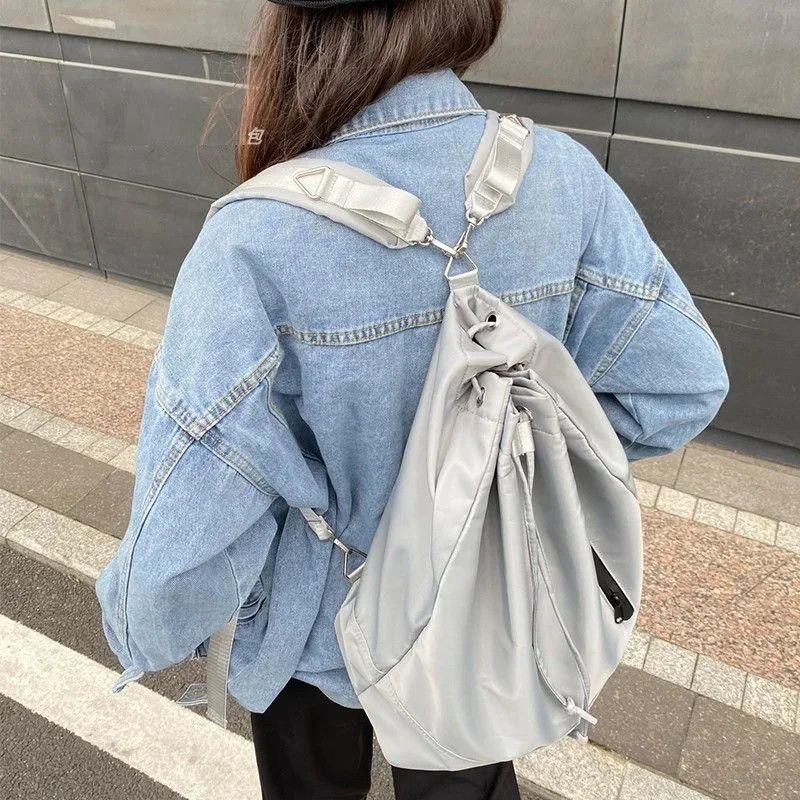 Japanese Brand × Vintage Drawstring Backpack Waterproof nylon School bags Size ONE SIZE - 2 Thumbnail