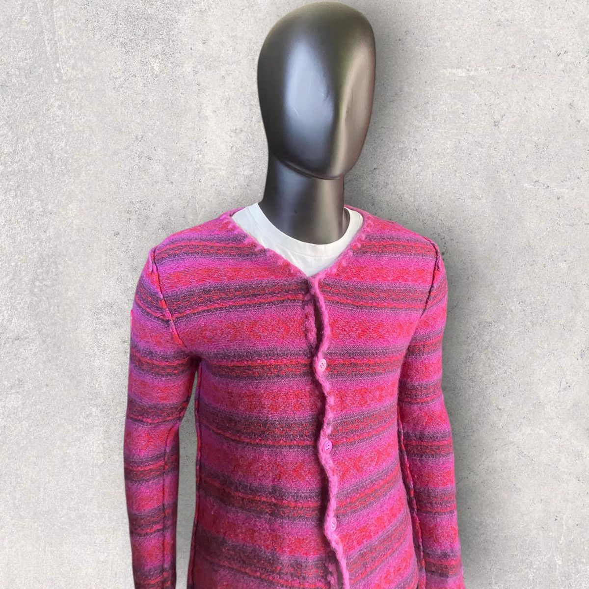 Comme des Garcons Homme Plus Vintage AW99 Pink Cardigan Size US S / EU 44-46 / 1 - 3 Thumbnail