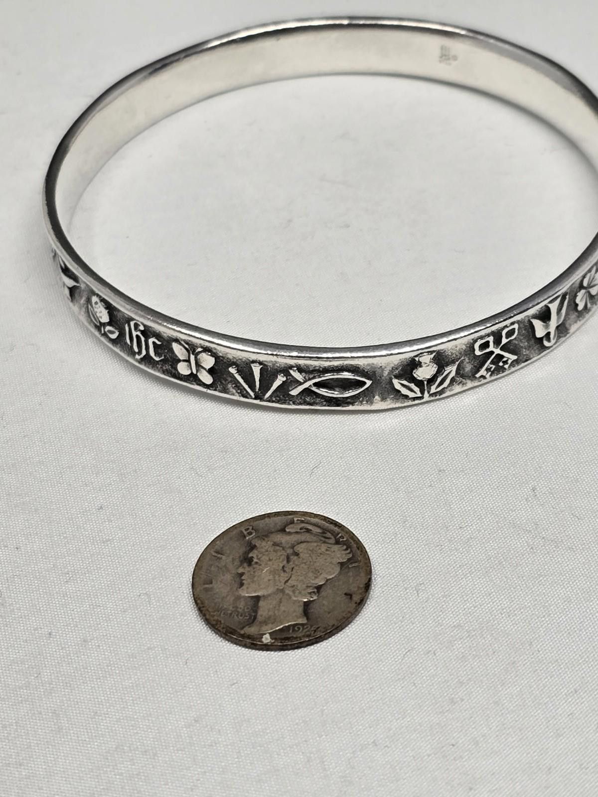 Other James Avery Sterling Silver Christian Symbol Bangle Retired Size ONE SIZE - 5 Thumbnail