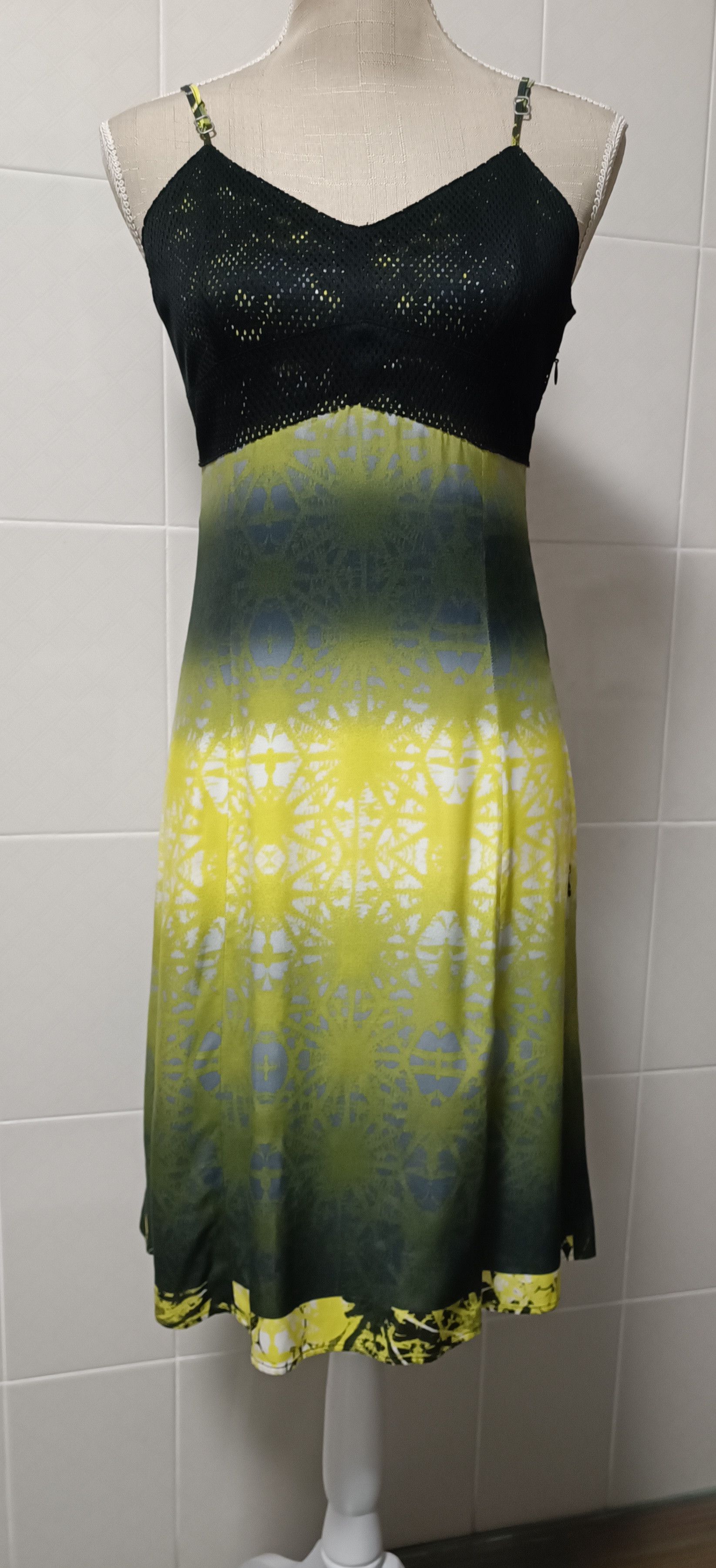 Jean Paul Gaultier SS2000 - Psychedelic print midi dress Size S / US 4 / IT 40 - 1 Thumbnail