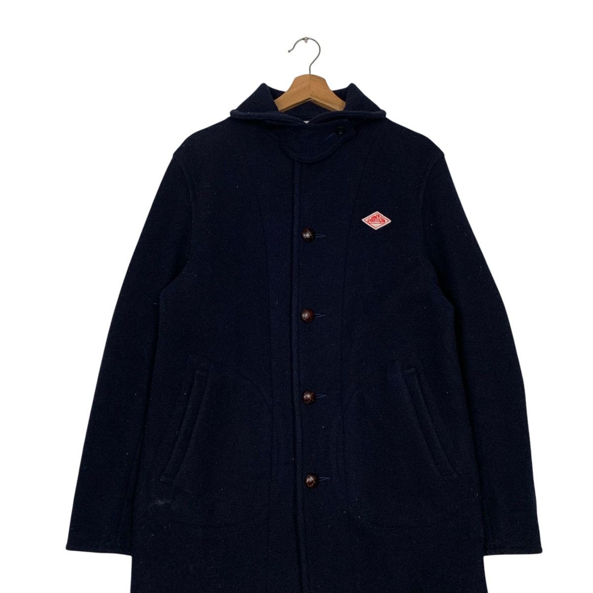Danton DANTON Wool Navy Blue Overcoat jacket #2507-C113 Size US S / EU 44-46 / 1 - 3 Thumbnail