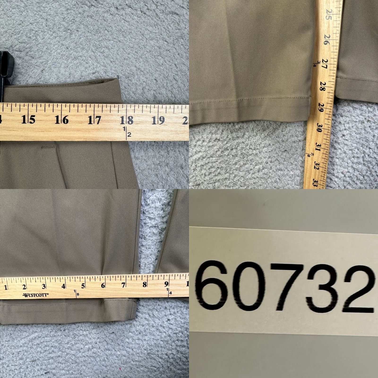Vintage VRST Pants Mens 36X32 Brown Chino Golf Performance Tech Straight Leg Flat Front Mens Brown Chino Golf Size US 36 / EU 52 - 8 Thumbnail