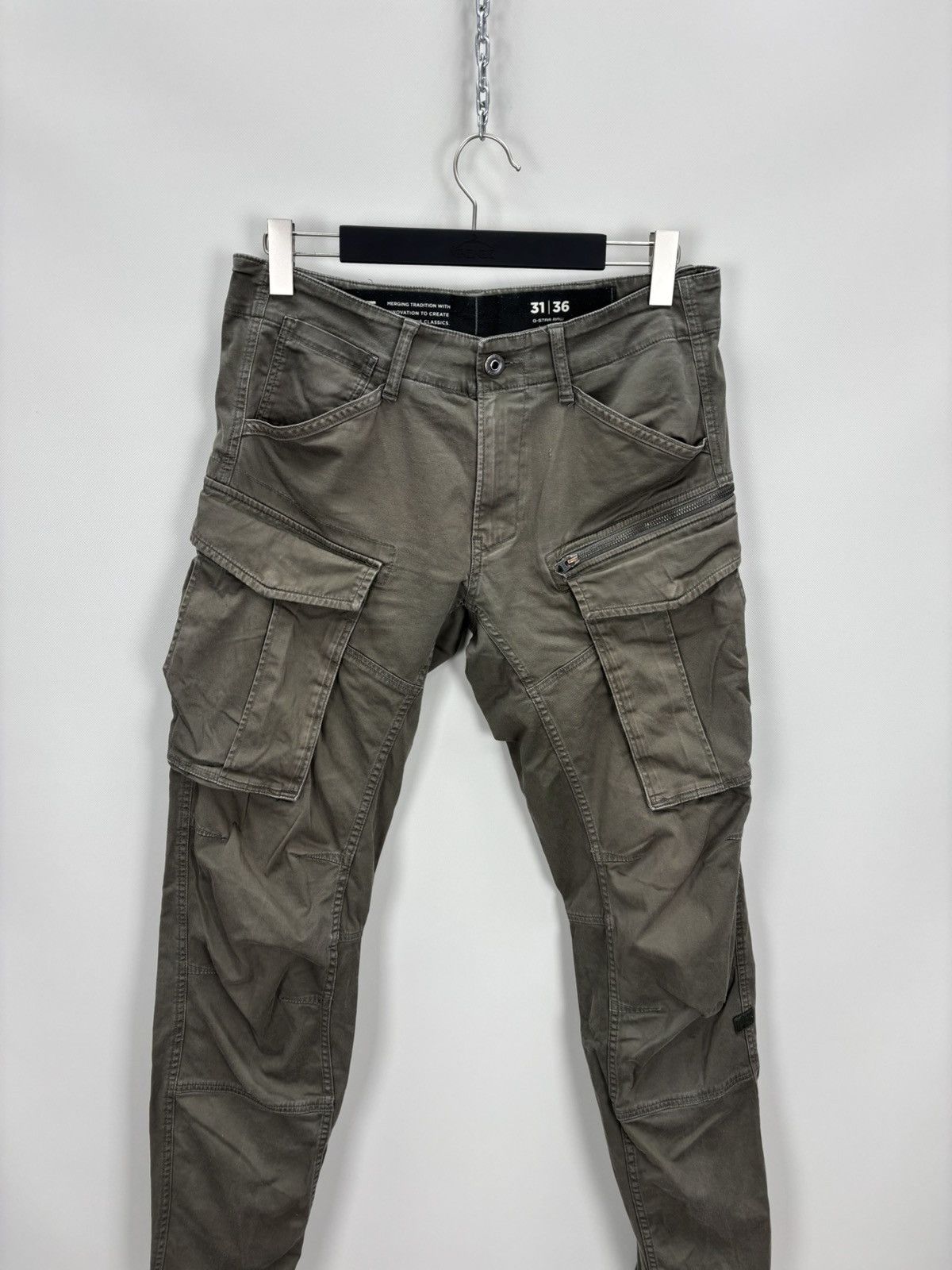 G-Star Mens cargo pants G Star Raw Size 31 Color Khaki/Brown Size US 31 - 2 Thumbnail