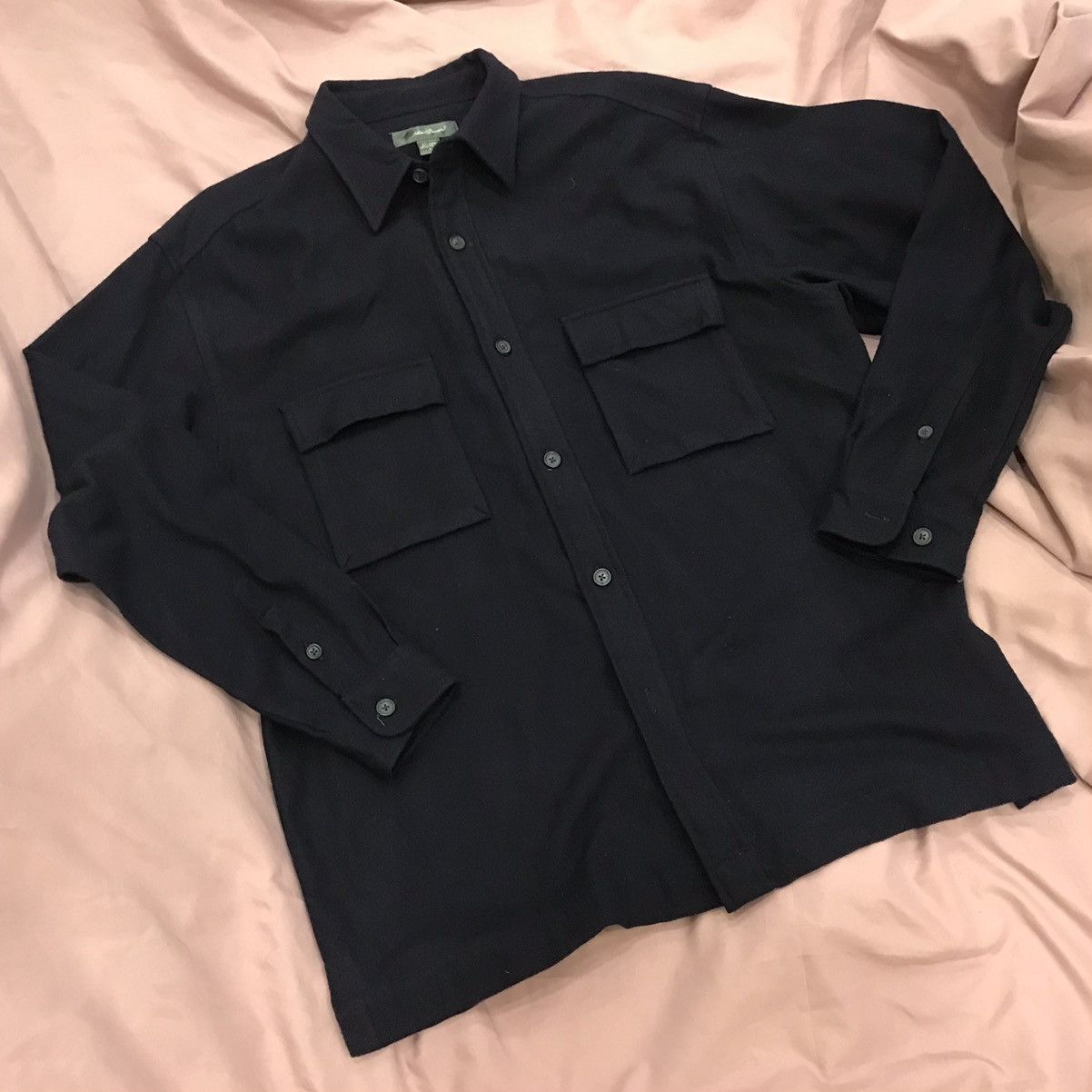 Eddie Bauer WOOL CASHMERE EDDIE BAUER NAVY WOOL OVERSHIRT LIGHTWEIGHT Size US L / EU 52-54 / 3 - 1 Thumbnail