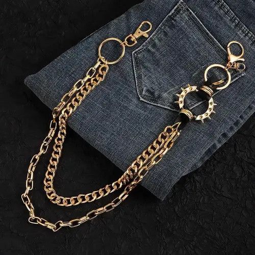 Jewelry Gold Punk Rock Layered Pants Chain Size ONE SIZE - 1 Thumbnail