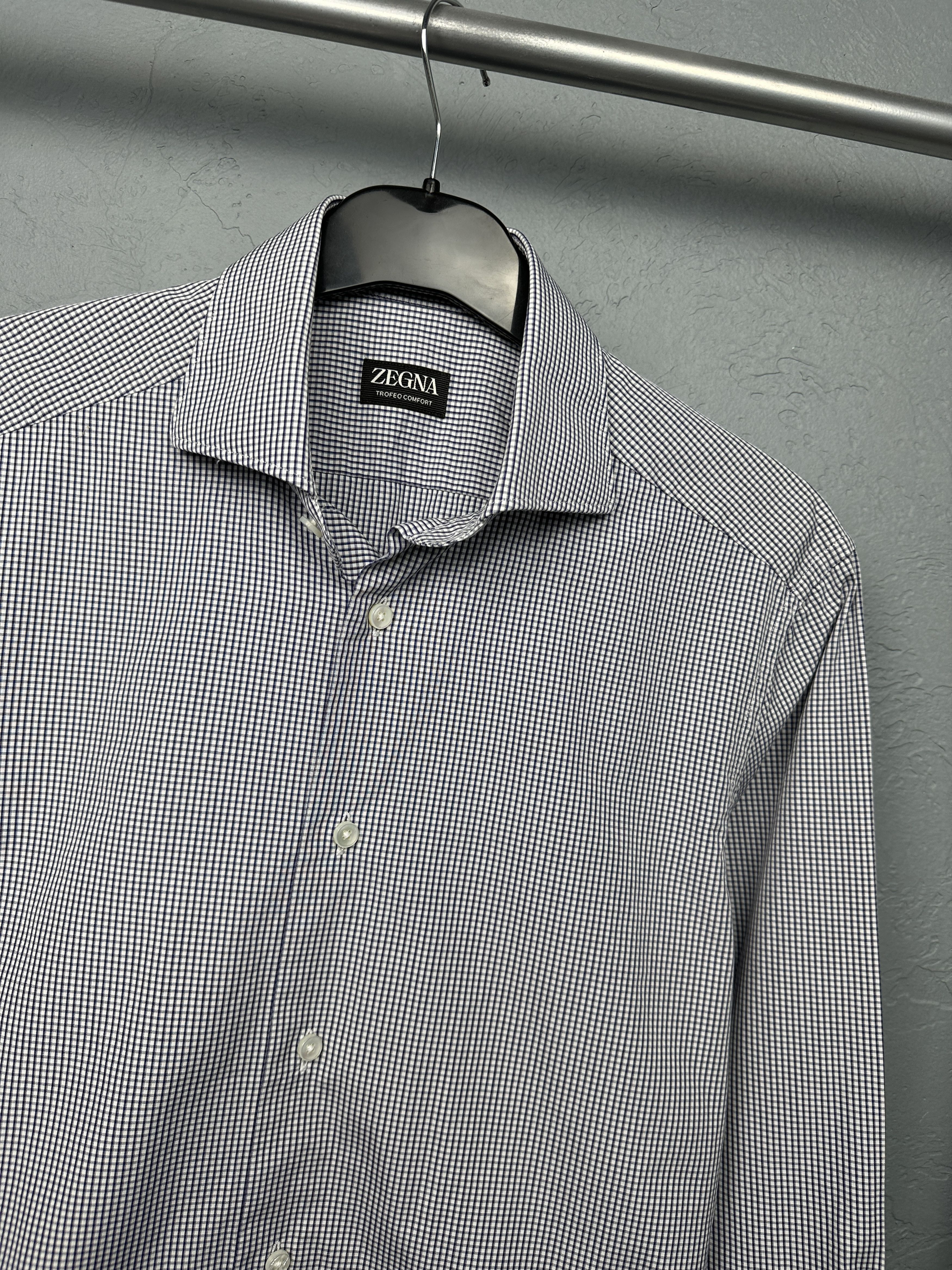 Ermenegildo Zegna Zegna Trofeo Comfort Mens Long Sleeve Shirt Size US M / EU 48-50 / 2 - 2 Thumbnail