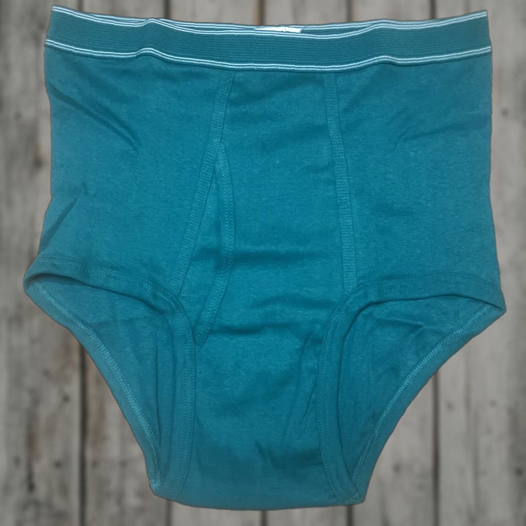 VINTAGE Sears Briefs Men Classic Colors Cotton Size M Underwear Blue/Green