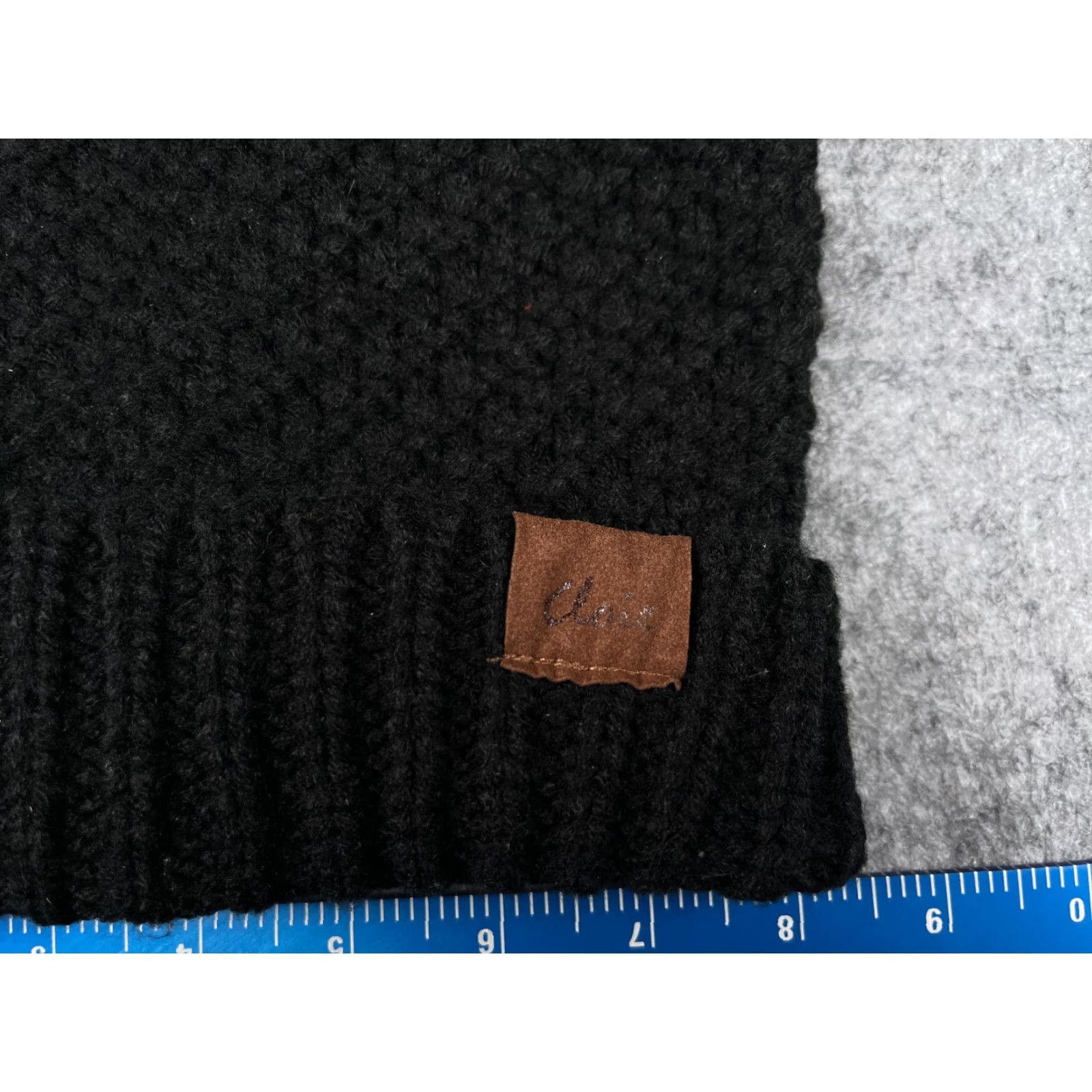 Vintage Cloie Beanie Hat Womens One Size Black 100% Acrylic Knit Ski Outdoors Logo Outdoor Beanie Size ONE SIZE - 2 Thumbnail
