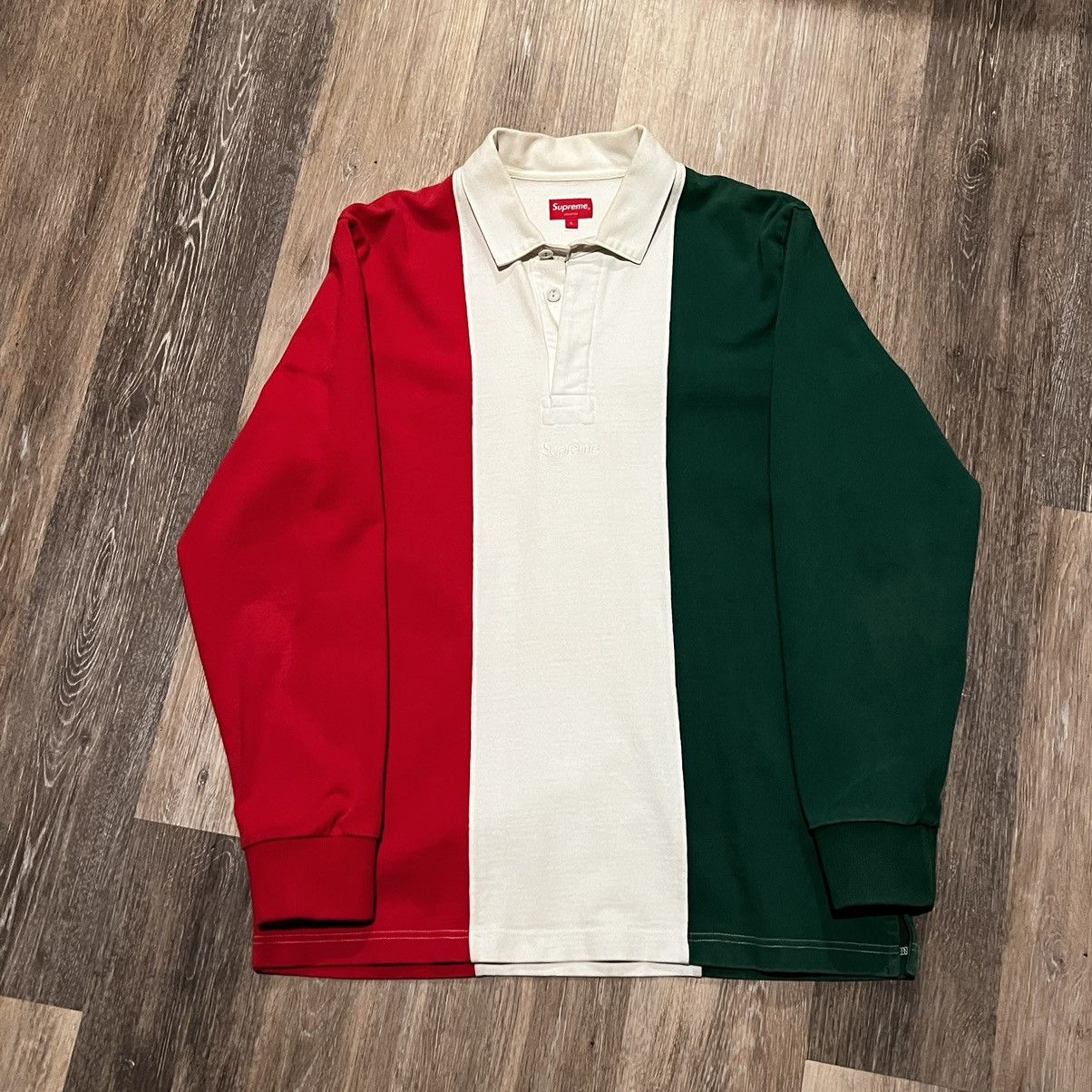 Supreme Supreme Split Box Logo Rugby Top | Grailed