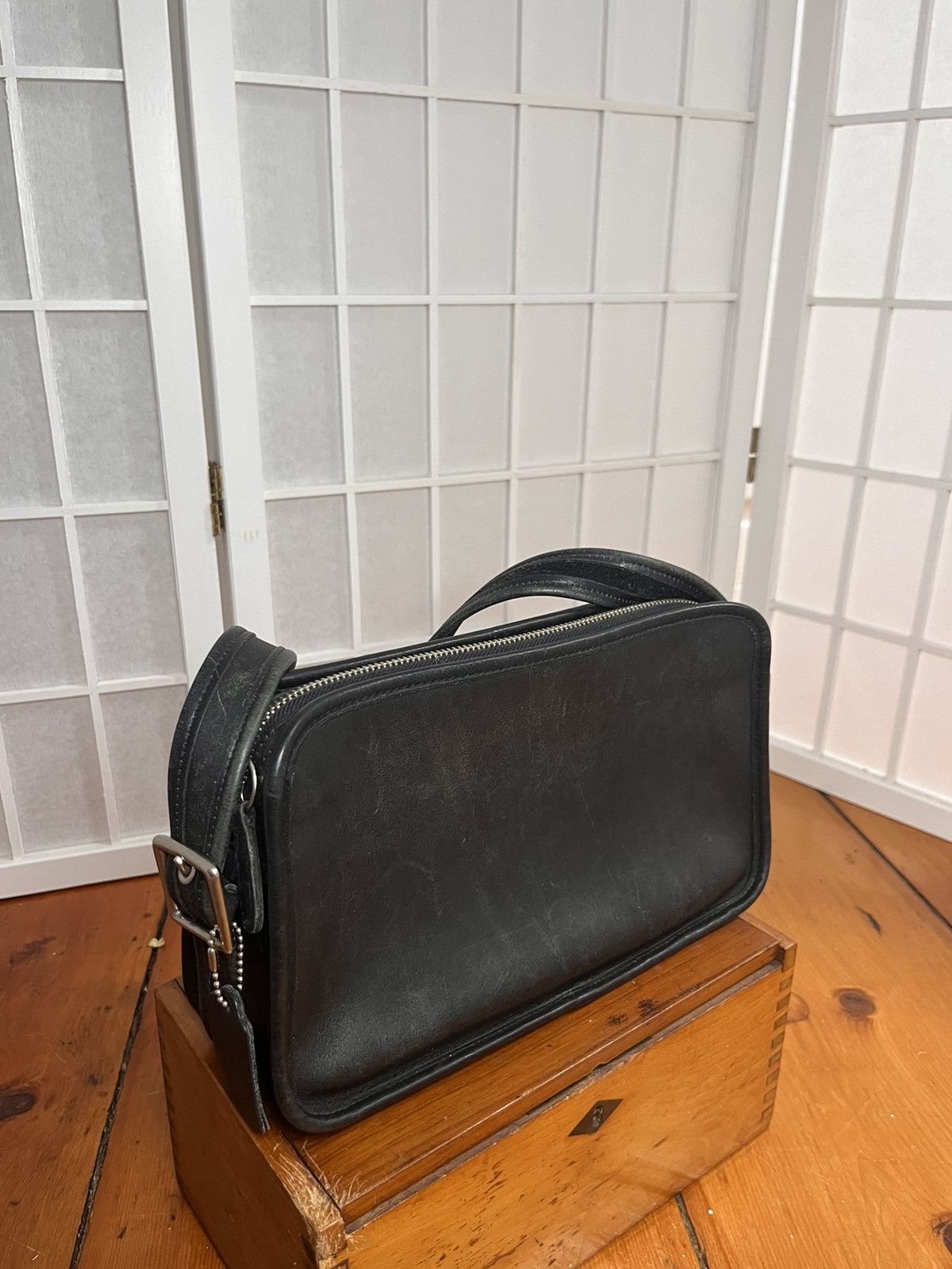 Coach × Vintage Vintage Coach: Black Leather Shoulder Bag Size ONE SIZE - 2 Thumbnail