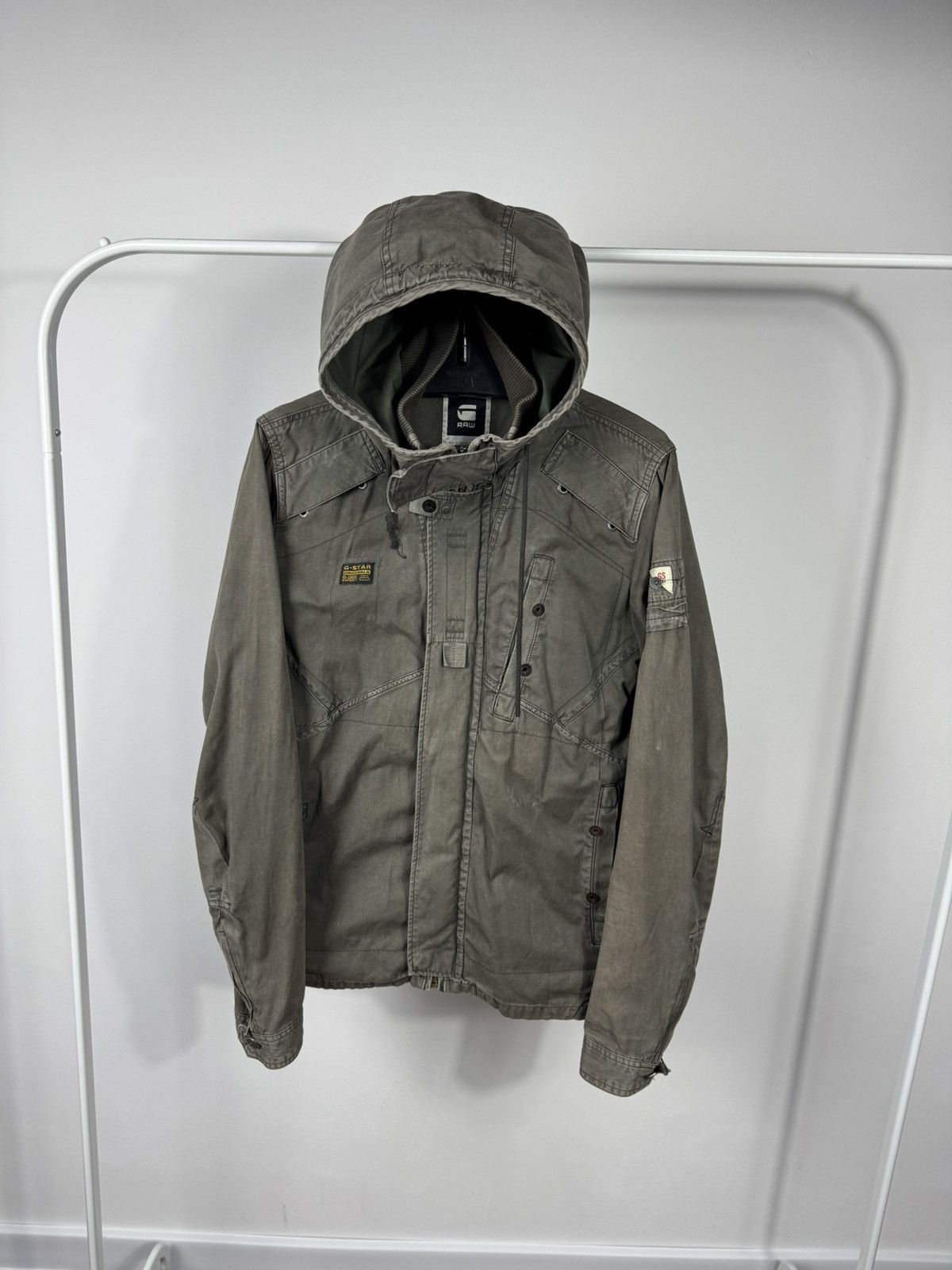 G-Star G Star RAW Military Field Jacket Distressed Hooded Utility M Size US M / EU 48-50 / 2 - 1 Thumbnail