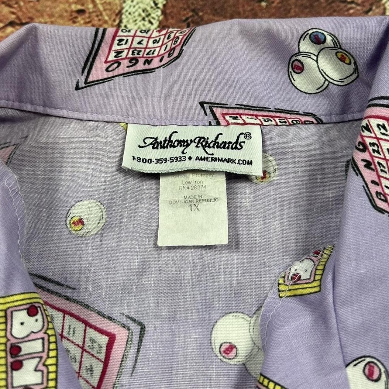 Vintage Vintage Anthony Richards Bingo All Over Print ButtonUp Shirt Size XL / US 12-14 / IT 48-50 - 8 Thumbnail
