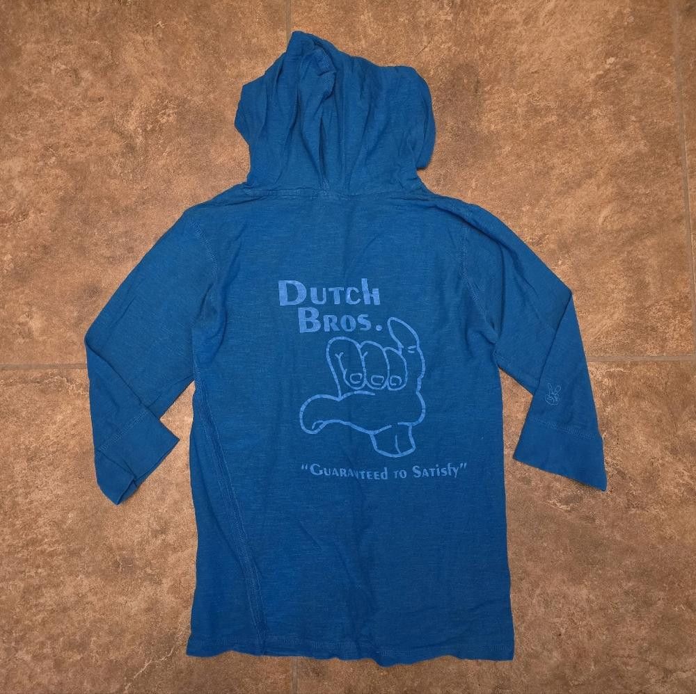 J. America Blue Dutch Bros J.America Hooded 3/4 Sleeve Size S / US 4 / IT 40 - 2 Thumbnail
