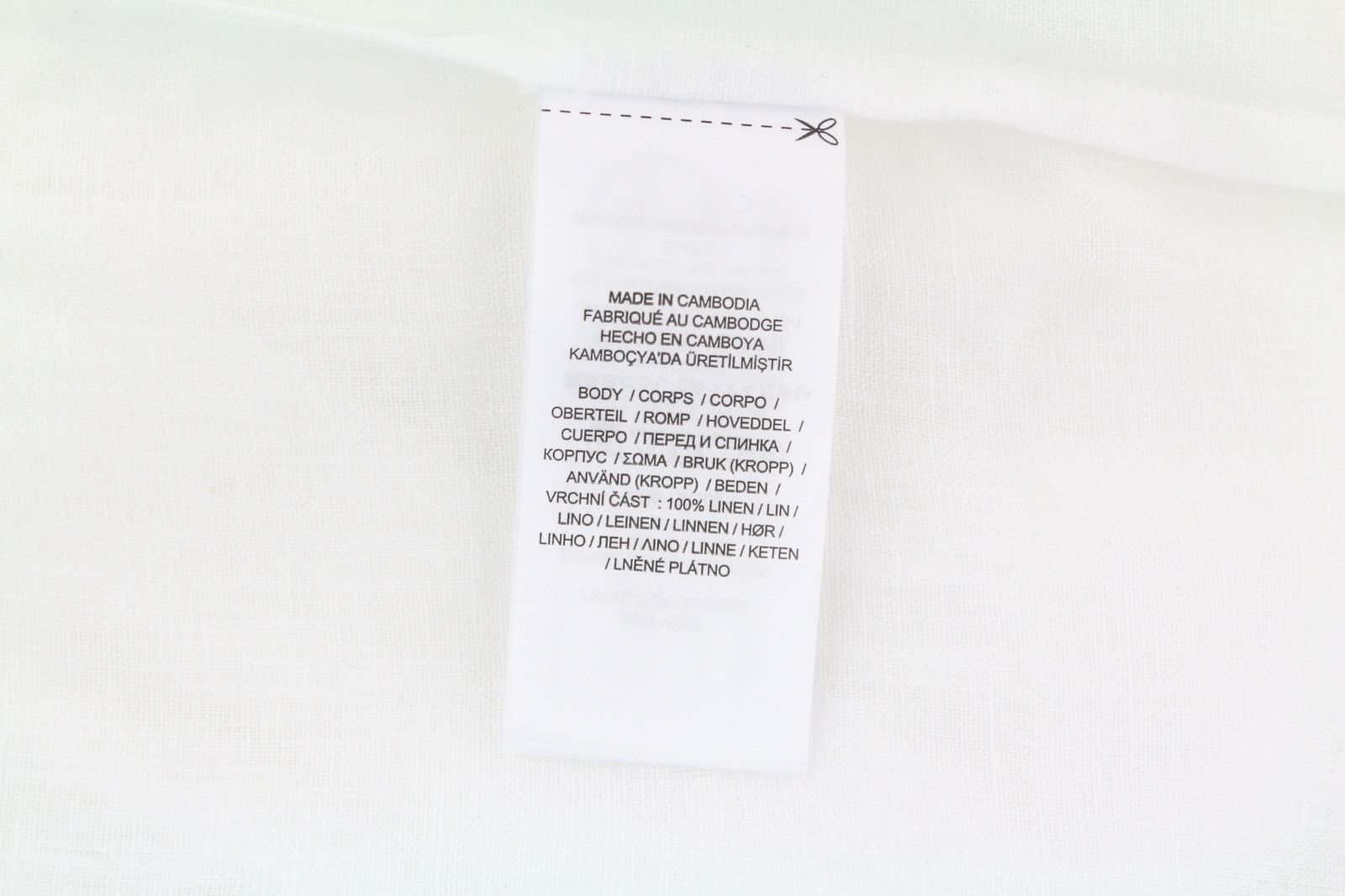 Lauren Ralph Lauren XL White Linen Buttoned Spread Shirt 84694 Size XL / US 12-14 / IT 48-50 - 7 Thumbnail
