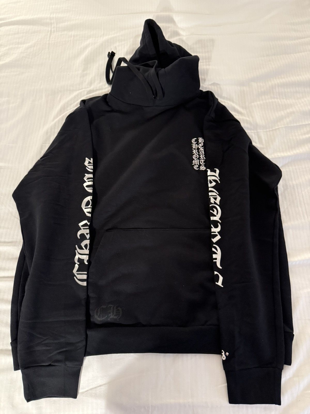 Chrome Hearts Chrome Hearts 1988 Metallic Silver Foil Black Hoodie Size US L / EU 52-54 / 3 - 3 Thumbnail
