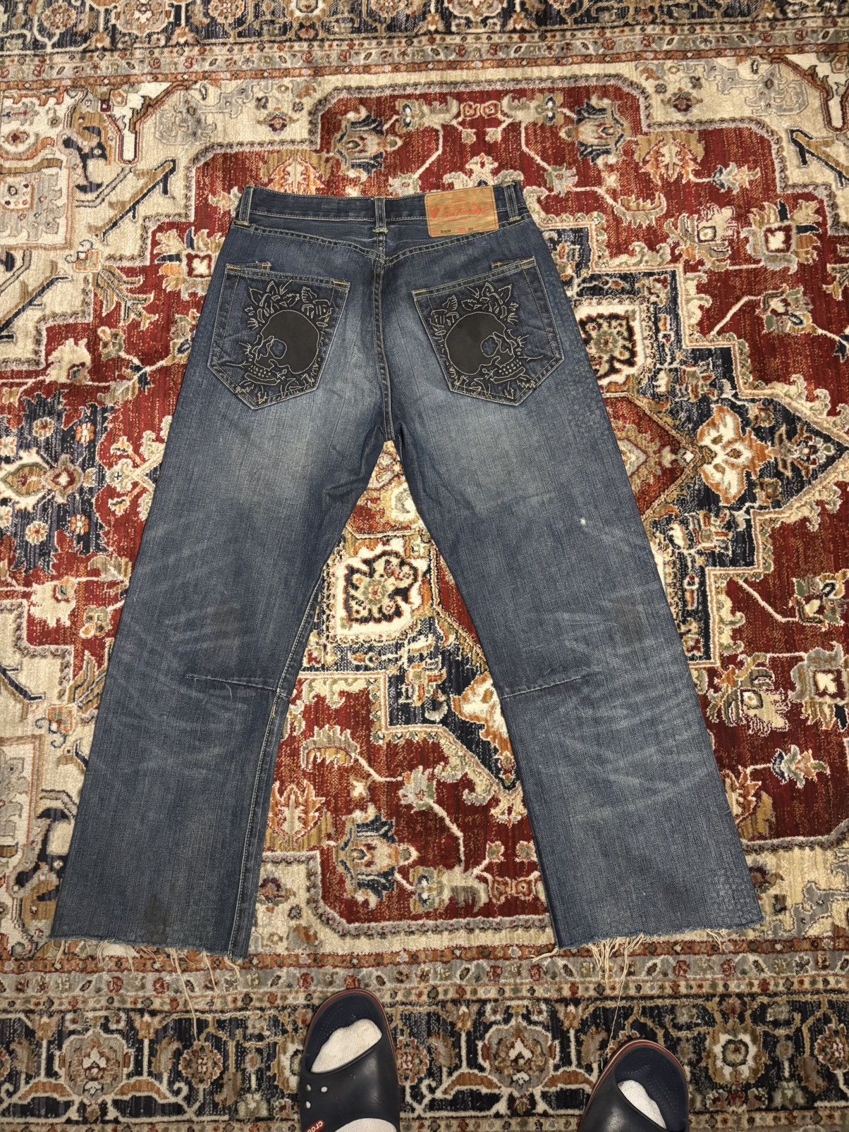 Ed Hardy ED HARDY "LOT 2009" SKULL & ROSES JEANS Size US 30 / EU 46 - 2 Thumbnail