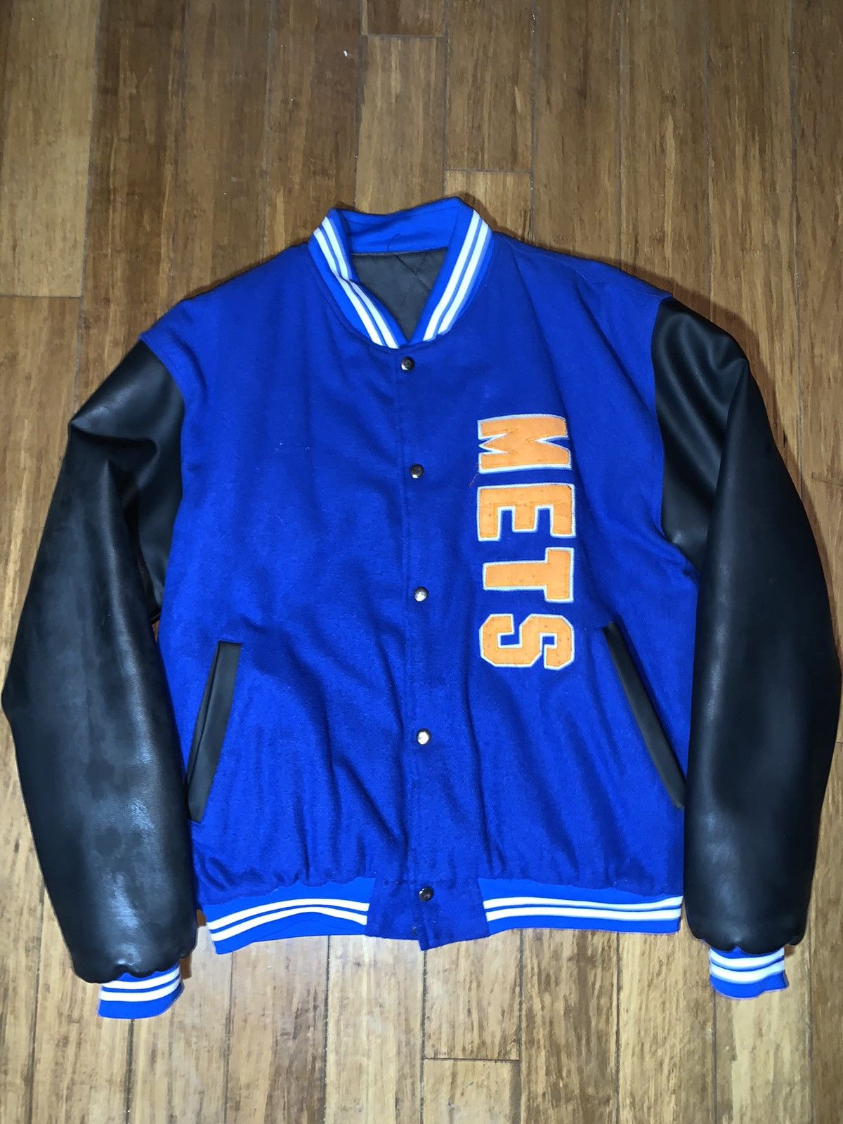 image of Vintage New York Mets Jacket in Blue, Men's (Size XL)