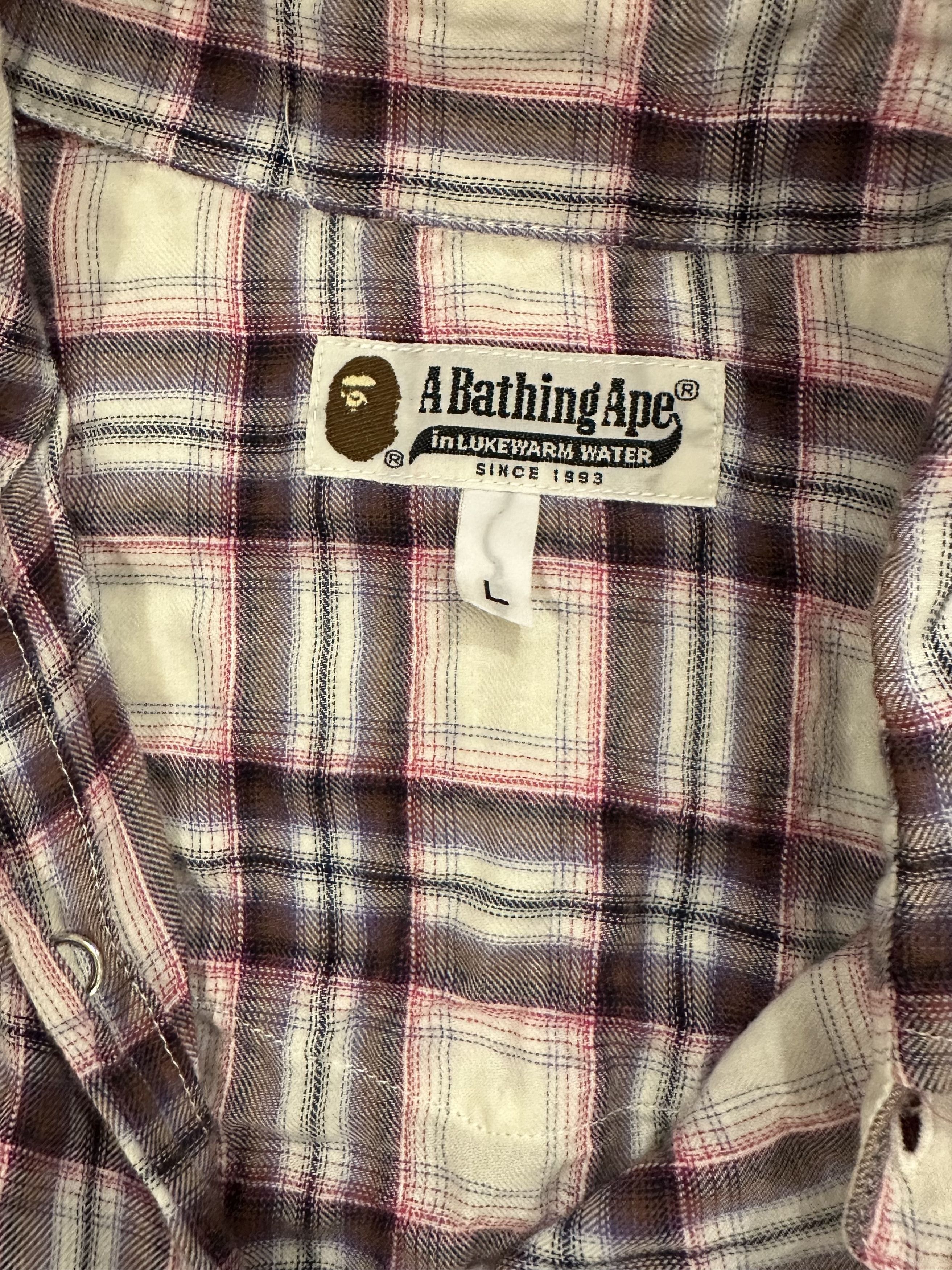 Bape Bape Pink Flannel Size US L / EU 52-54 / 3 - 3 Thumbnail