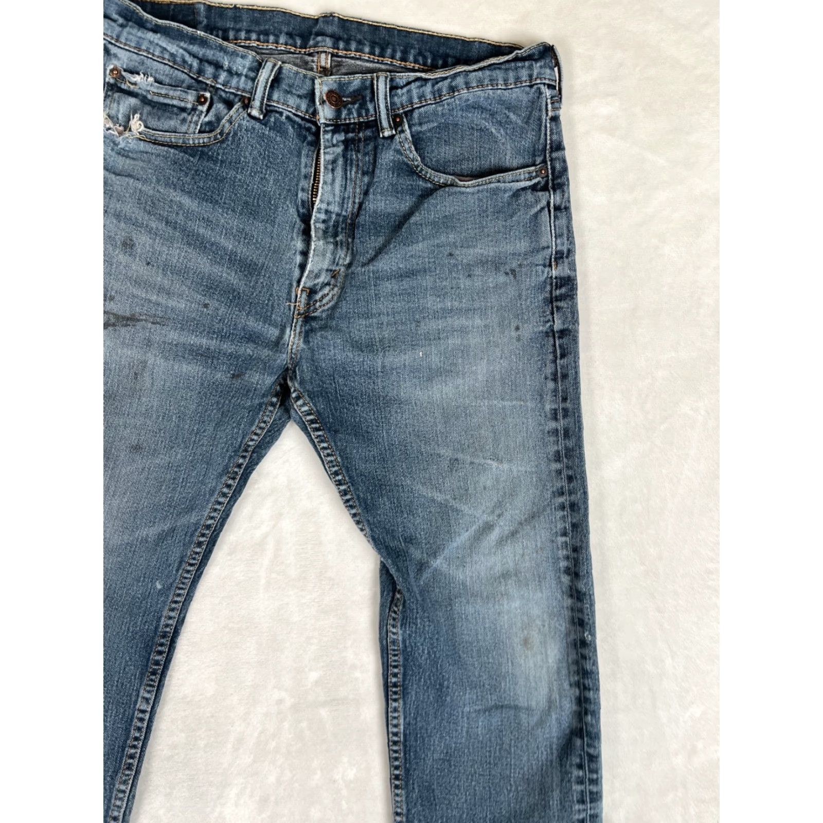 Levi's VINTAGE Levi’s 505 Jeans Blue Denim Size 34x30 Regular Fit Men Medium Wash Stain USA 90s Mexico Size US 34 / EU 50 - 4 Thumbnail